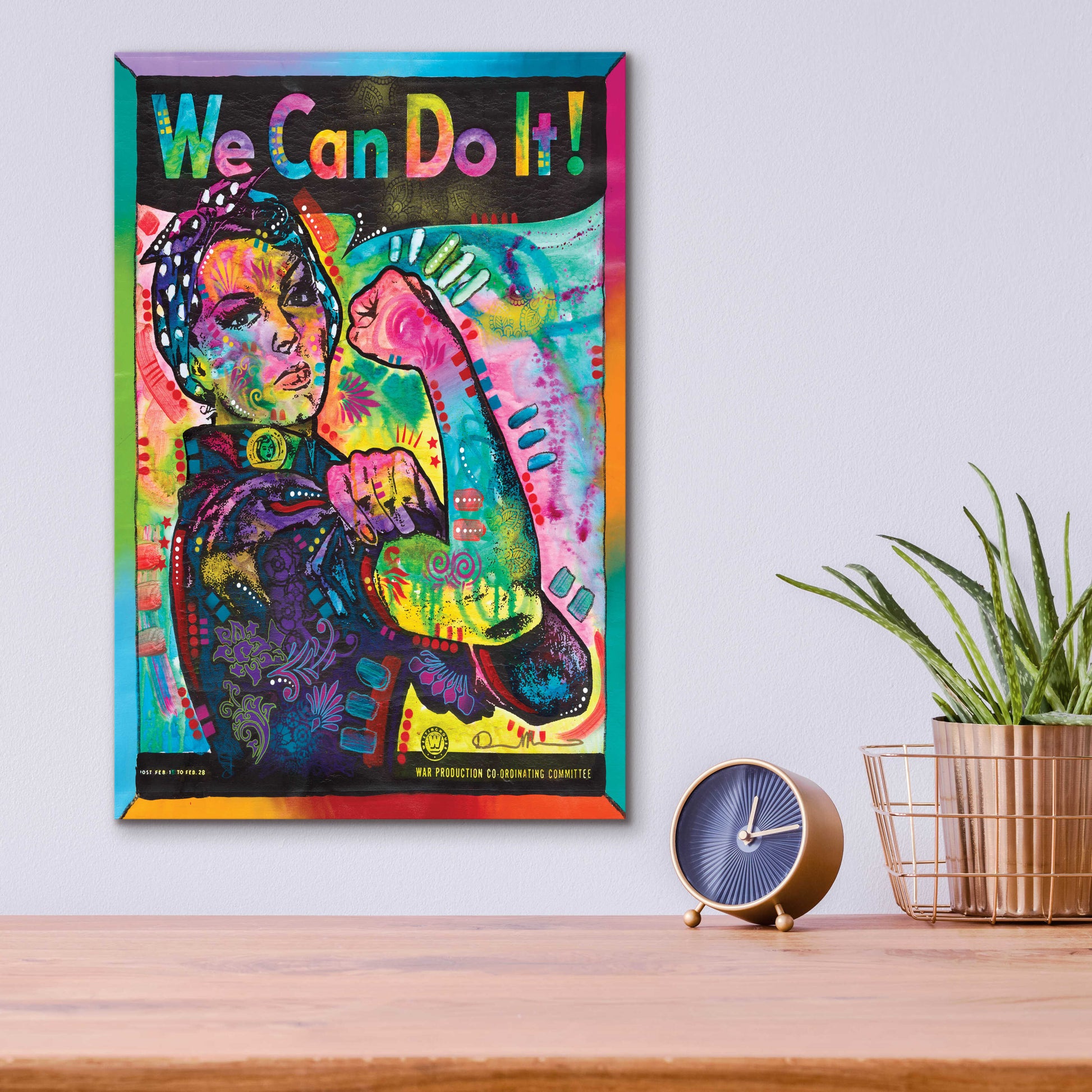 Epic Art 'We Can Do It' by Dean Russo, Acrylic Glass Wall Art,12x16