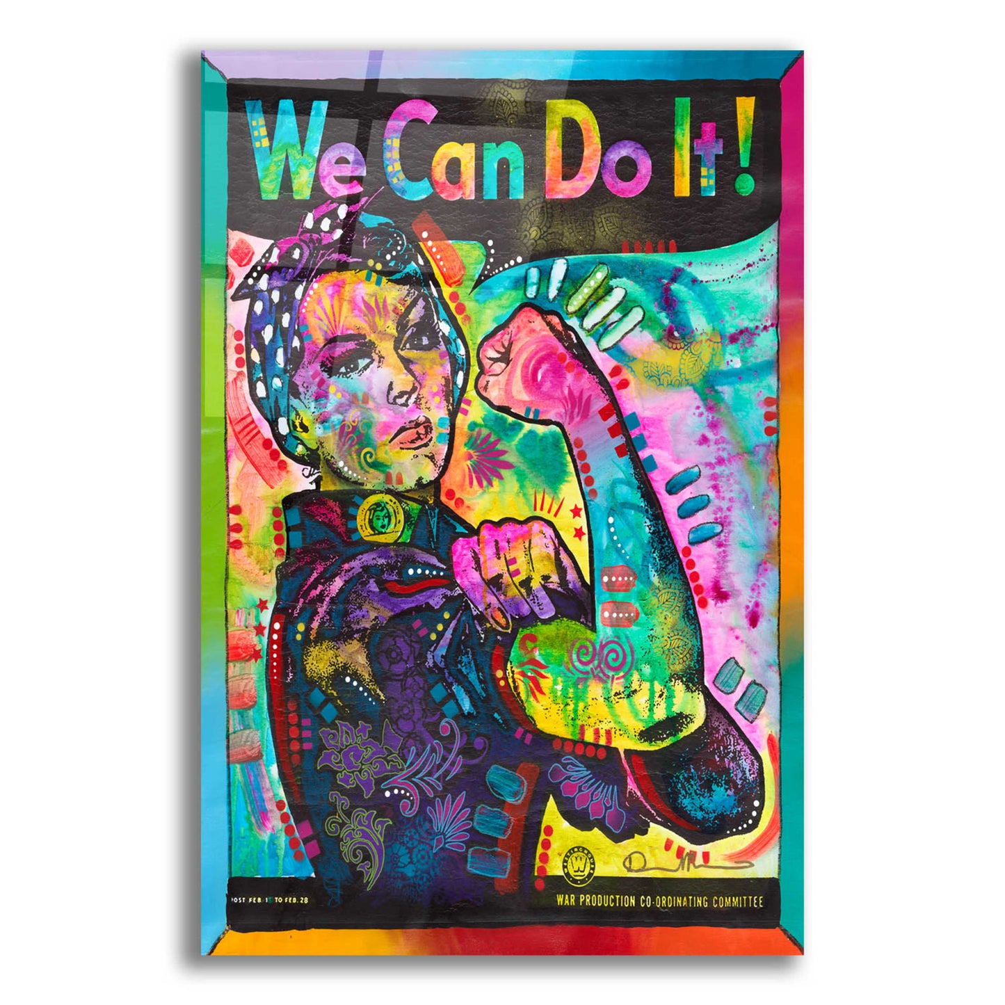 Epic Art 'We Can Do It' by Dean Russo, Acrylic Glass Wall Art,12x16