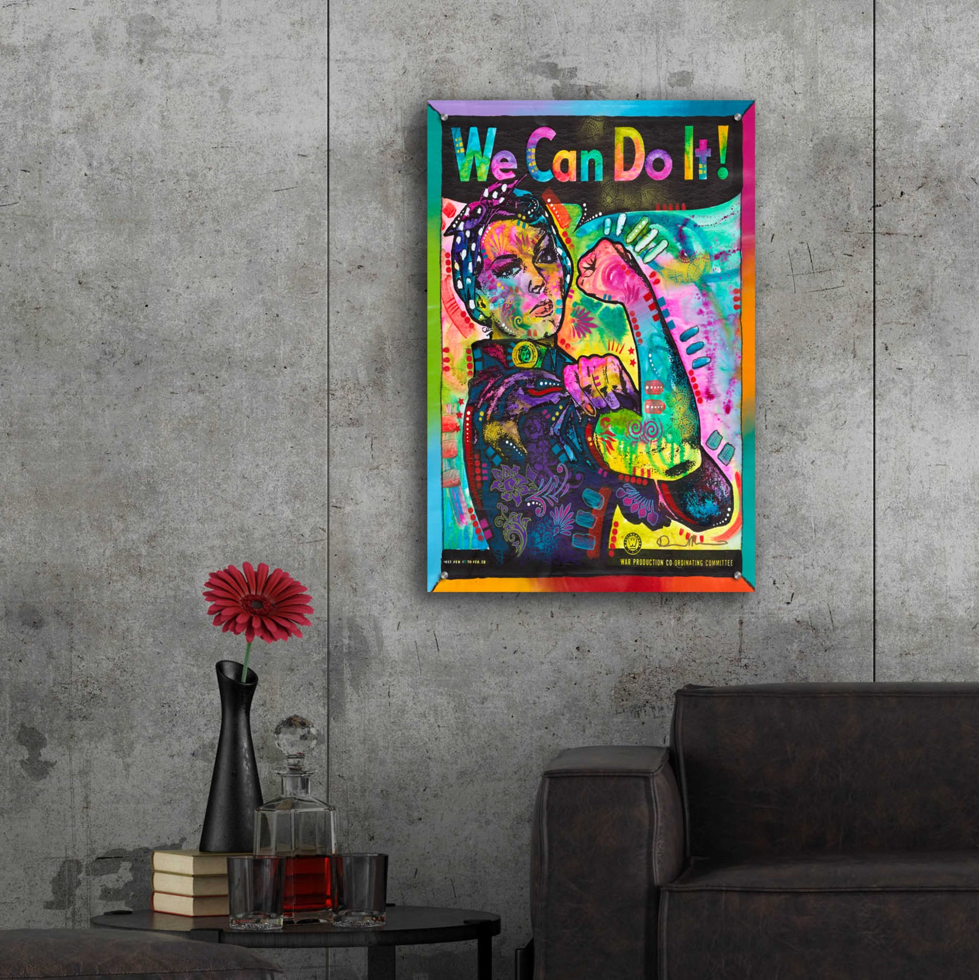 Epic Art 'We Can Do It' by Dean Russo, Acrylic Glass Wall Art,24x36