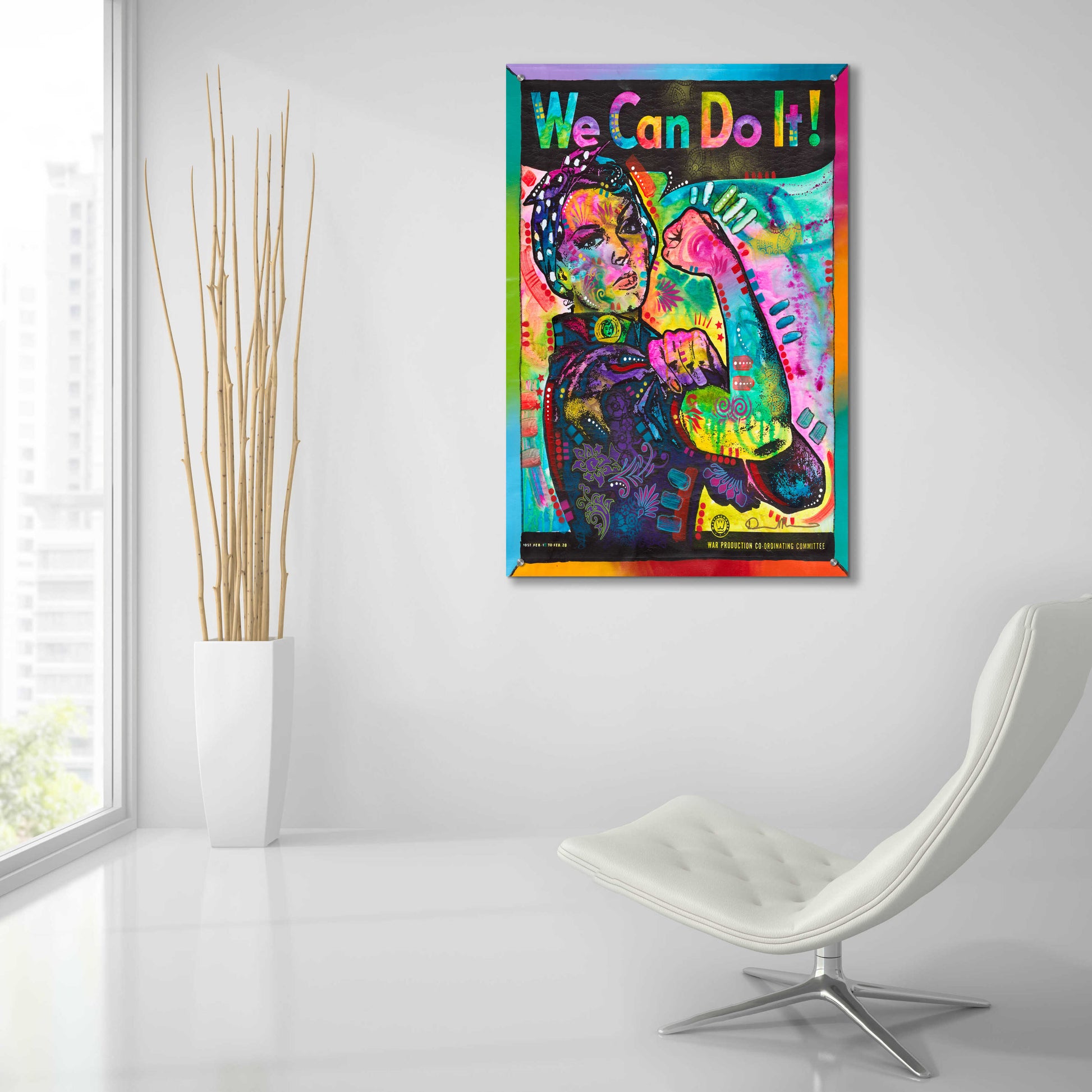 Epic Art 'We Can Do It' by Dean Russo, Acrylic Glass Wall Art,24x36