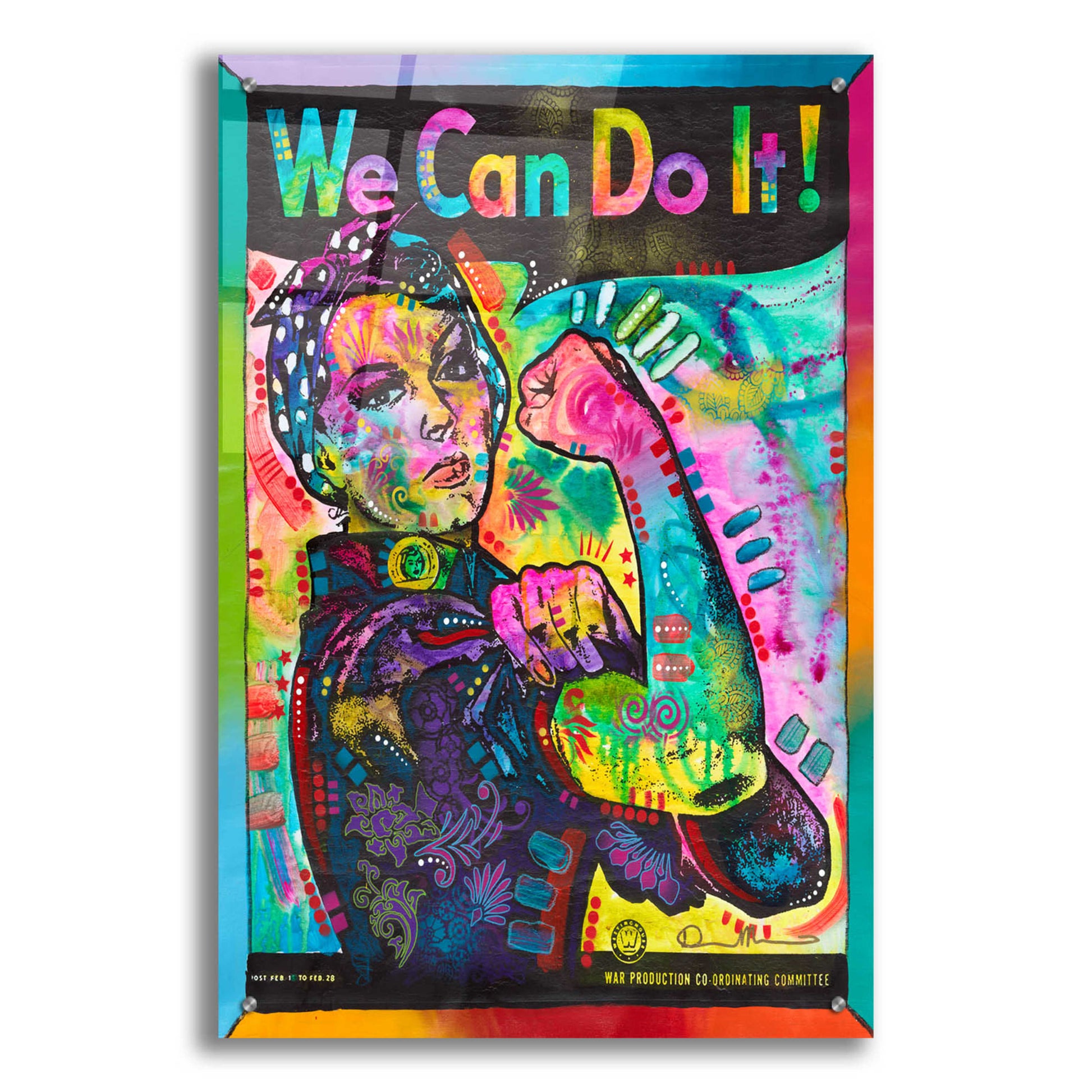 Epic Art 'We Can Do It' by Dean Russo, Acrylic Glass Wall Art,24x36