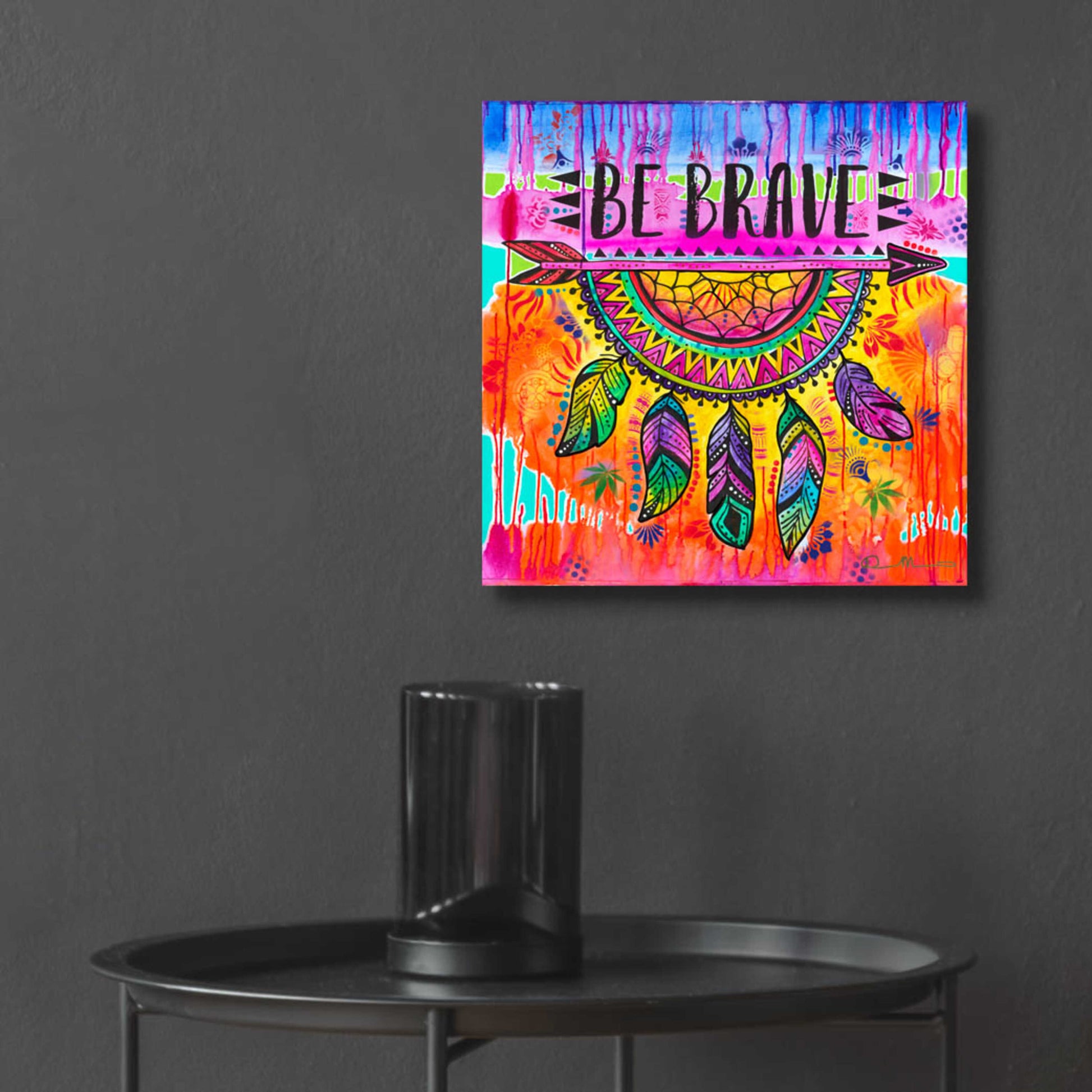 Epic Art 'Be Brave' by Dean Russo, Acrylic Glass Wall Art,12x12