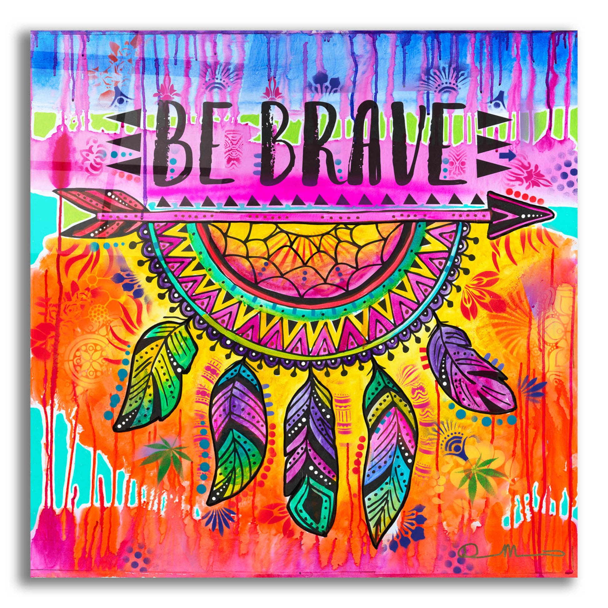 Epic Art 'Be Brave' by Dean Russo, Acrylic Glass Wall Art