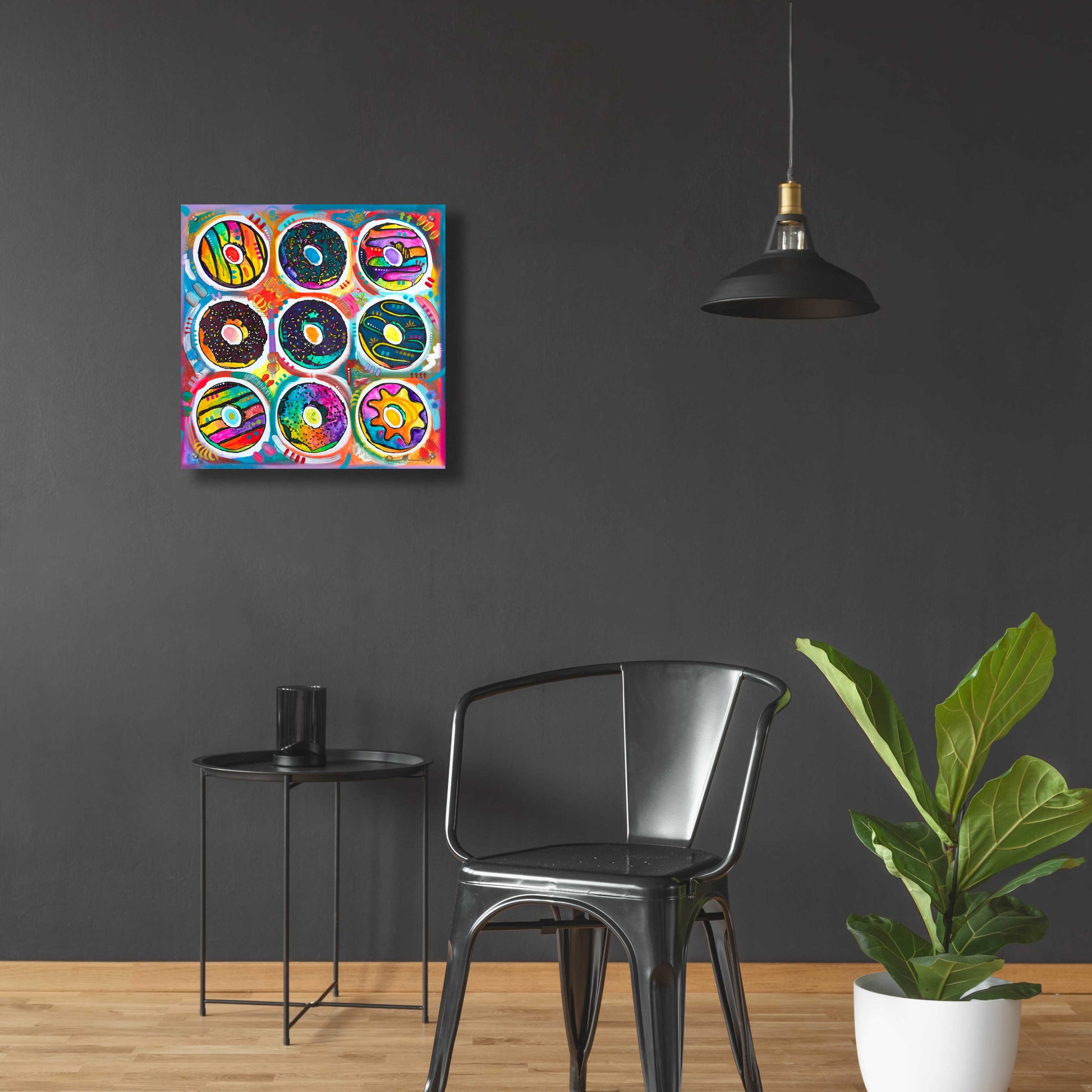 Epic Art 'Doughnuts' by Dean Russo, Acrylic Glass Wall Art,24x24