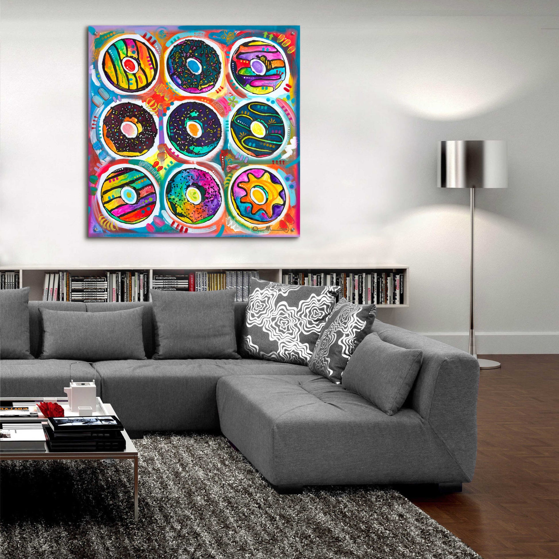 Epic Art 'Doughnuts' by Dean Russo, Acrylic Glass Wall Art,36x36