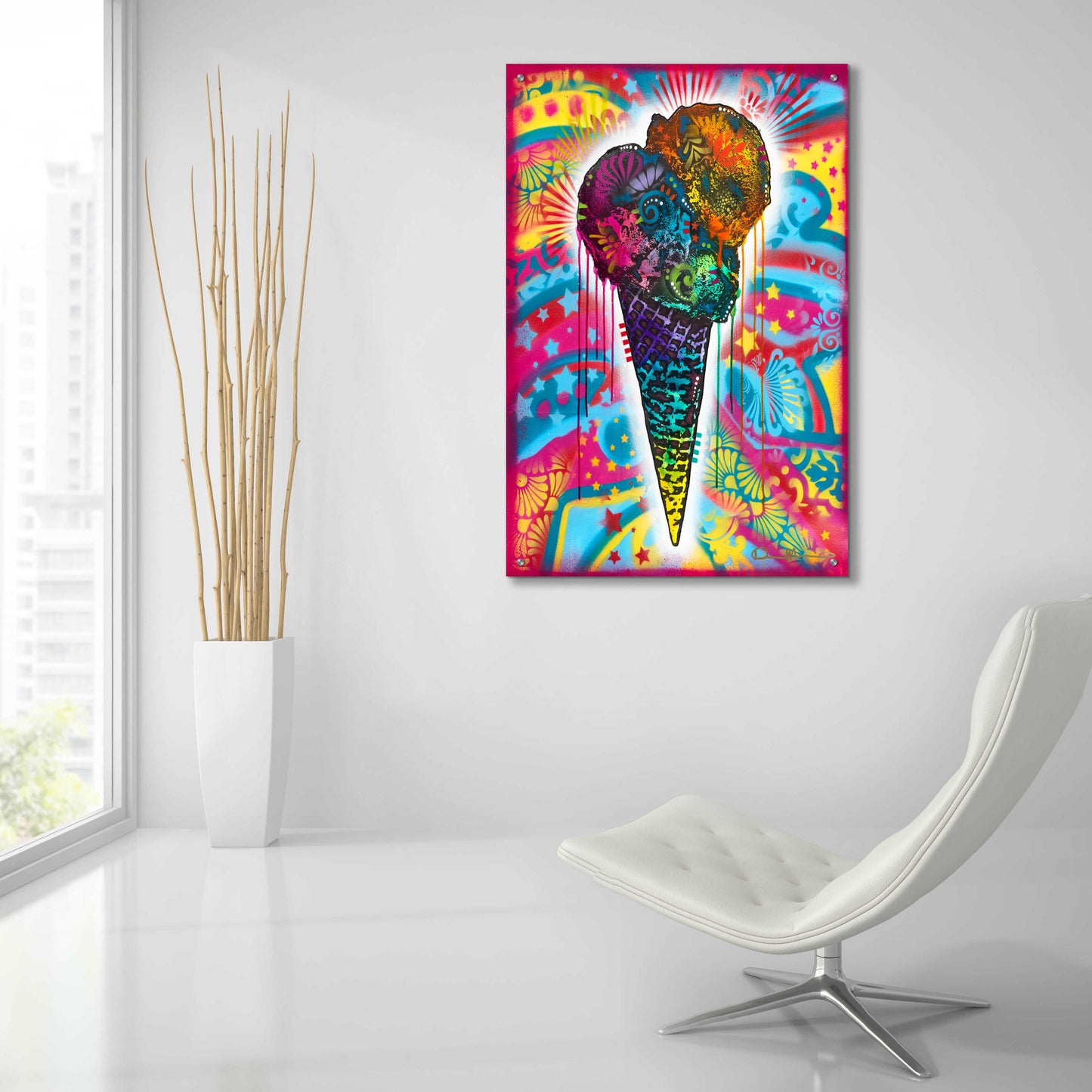 Epic Art 'Ice Cream Cone' by Dean Russo, Acrylic Glass Wall Art,24x36