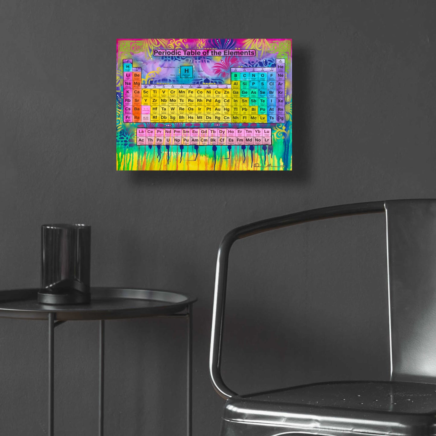 Epic Art 'Periodic Table of the Elements' by Dean Russo, Acrylic Glass Wall Art,16x12