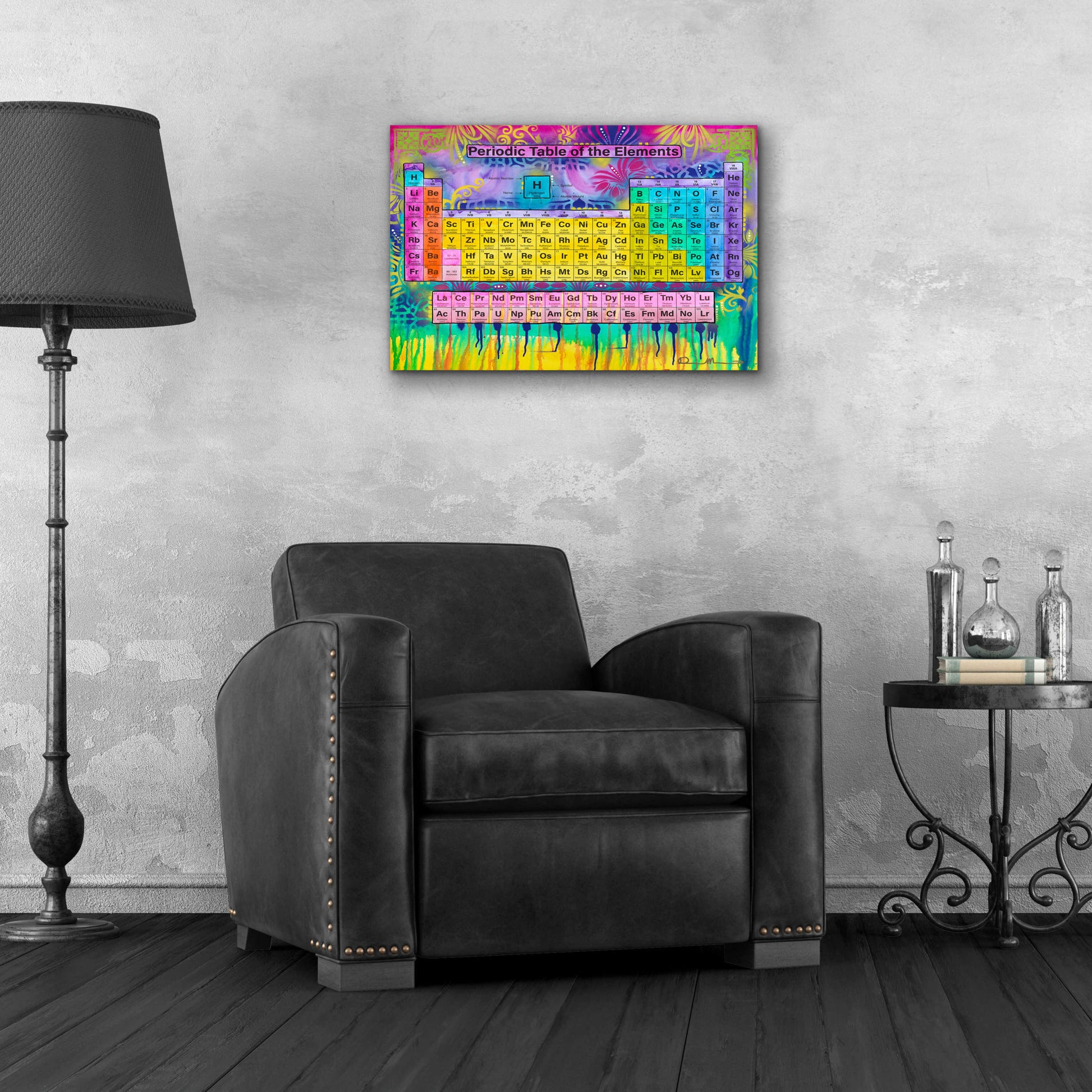 Epic Art 'Periodic Table of the Elements' by Dean Russo, Acrylic Glass Wall Art,24x16