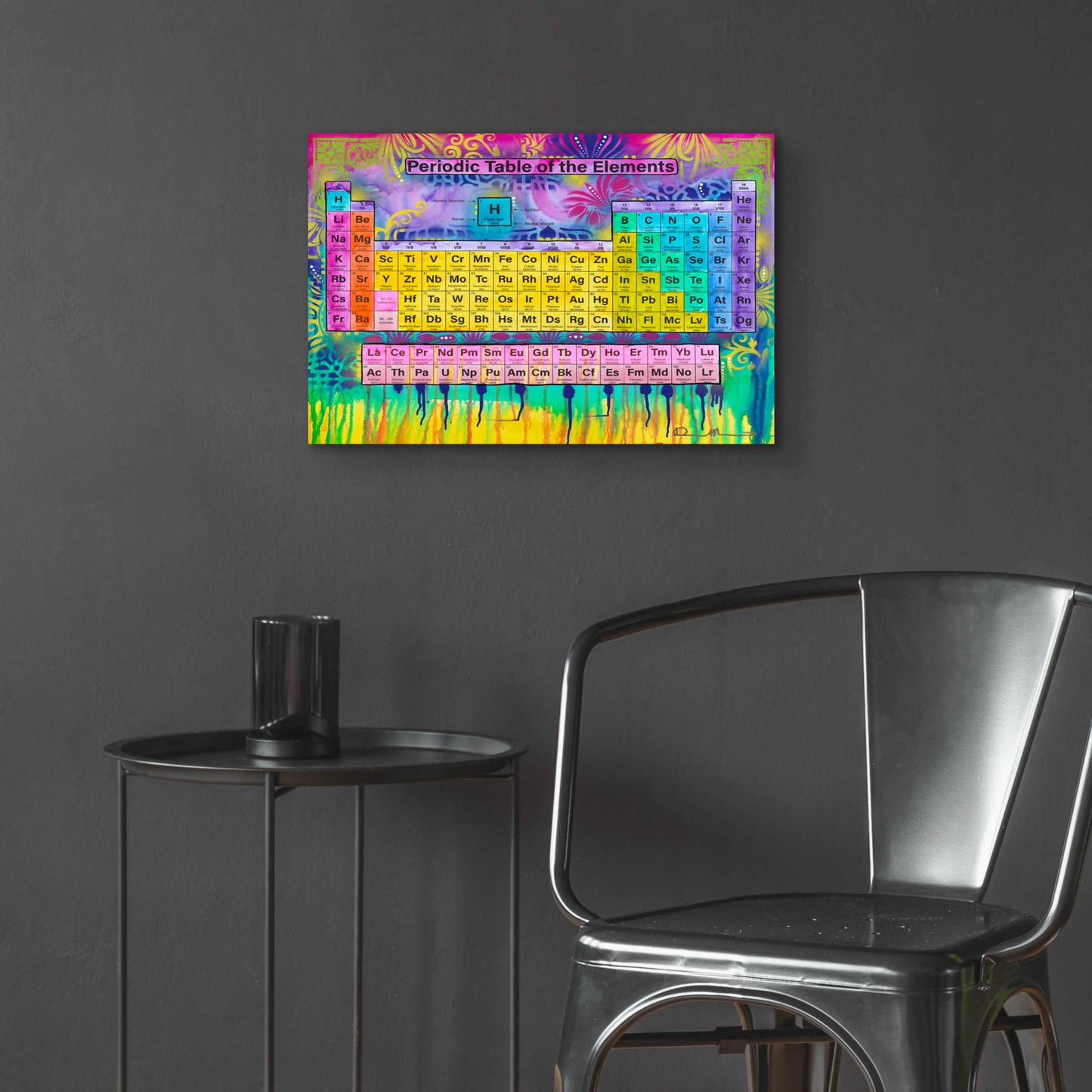 Epic Art 'Periodic Table of the Elements' by Dean Russo, Acrylic Glass Wall Art,24x16