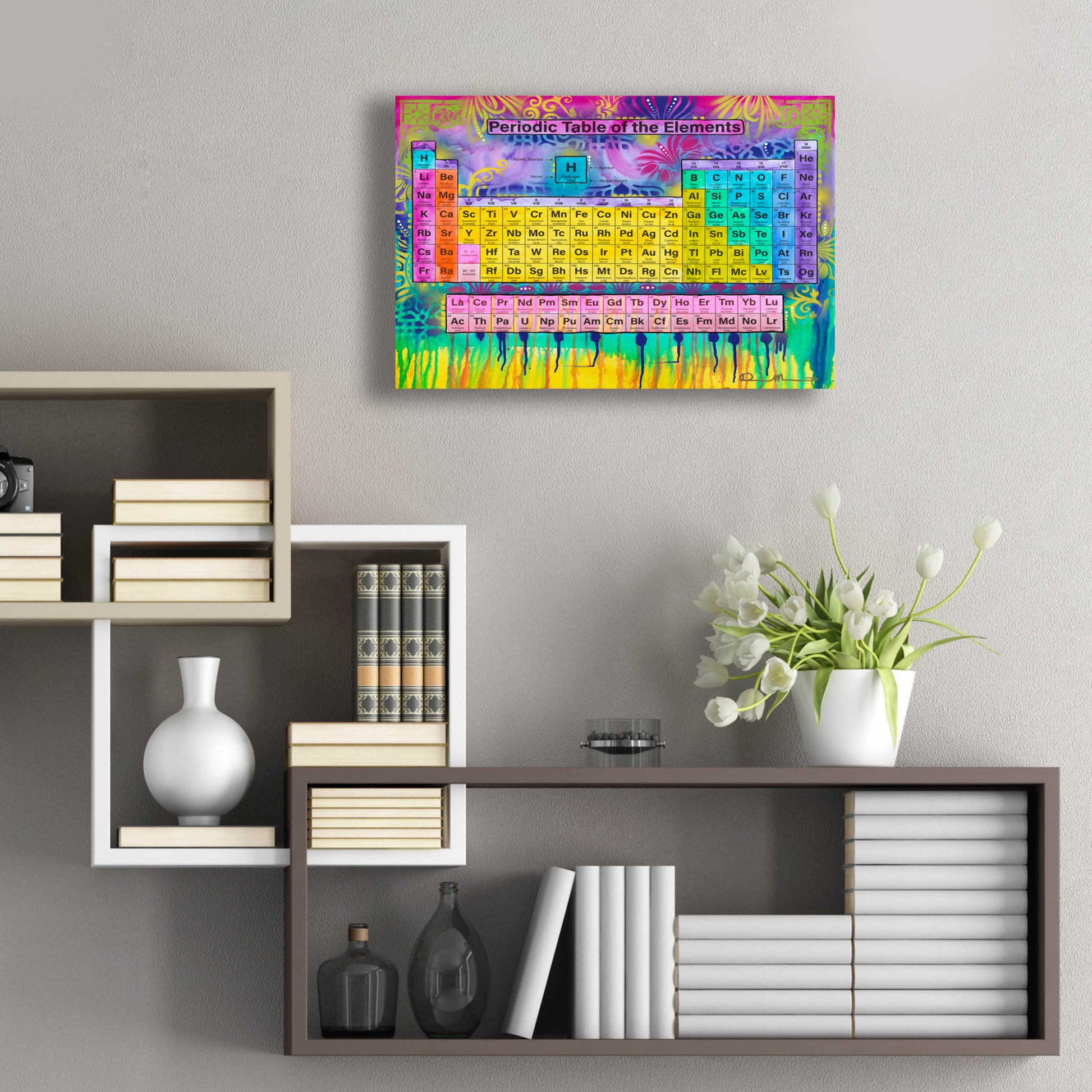 Epic Art 'Periodic Table of the Elements' by Dean Russo, Acrylic Glass Wall Art,24x16