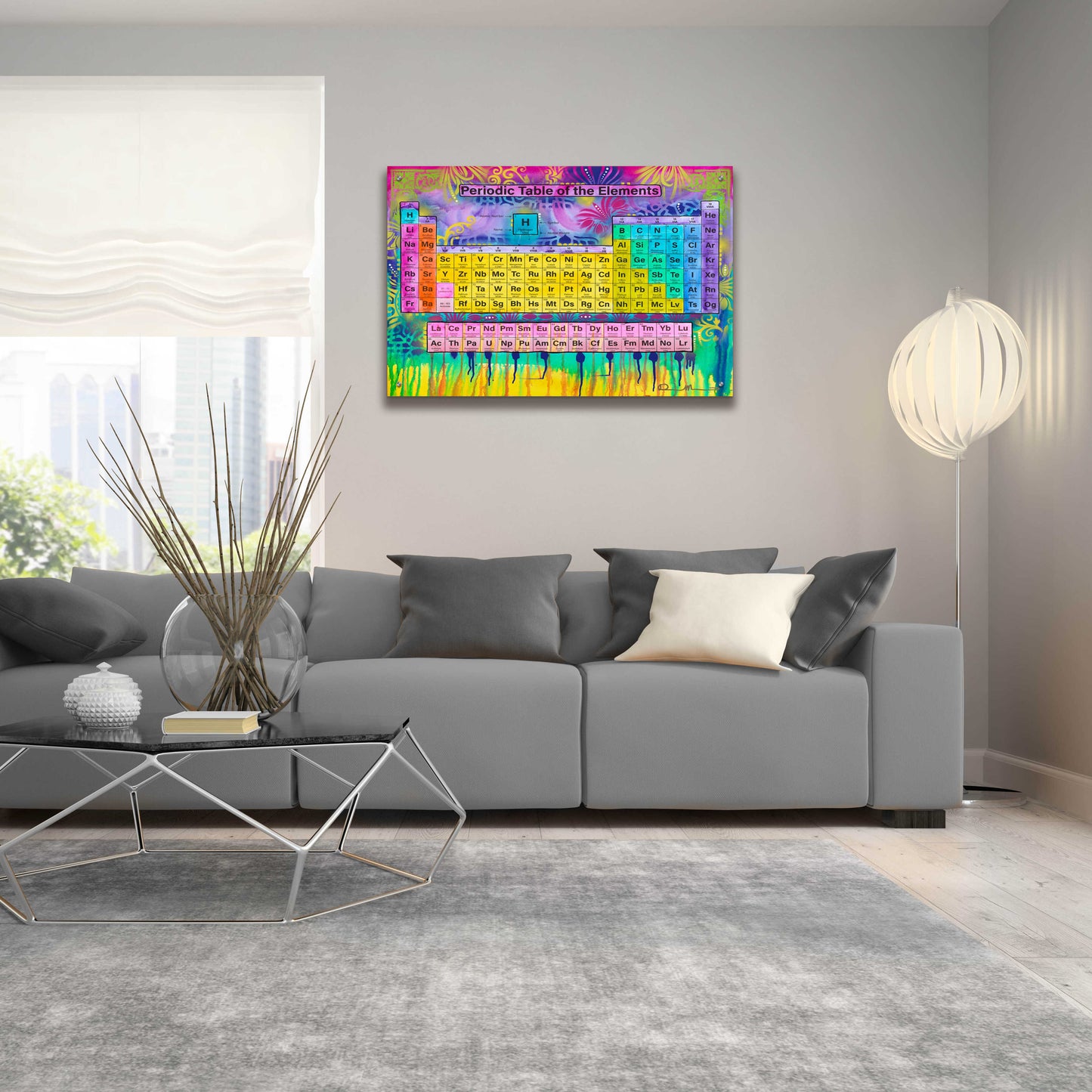 Epic Art 'Periodic Table of the Elements' by Dean Russo, Acrylic Glass Wall Art,36x24