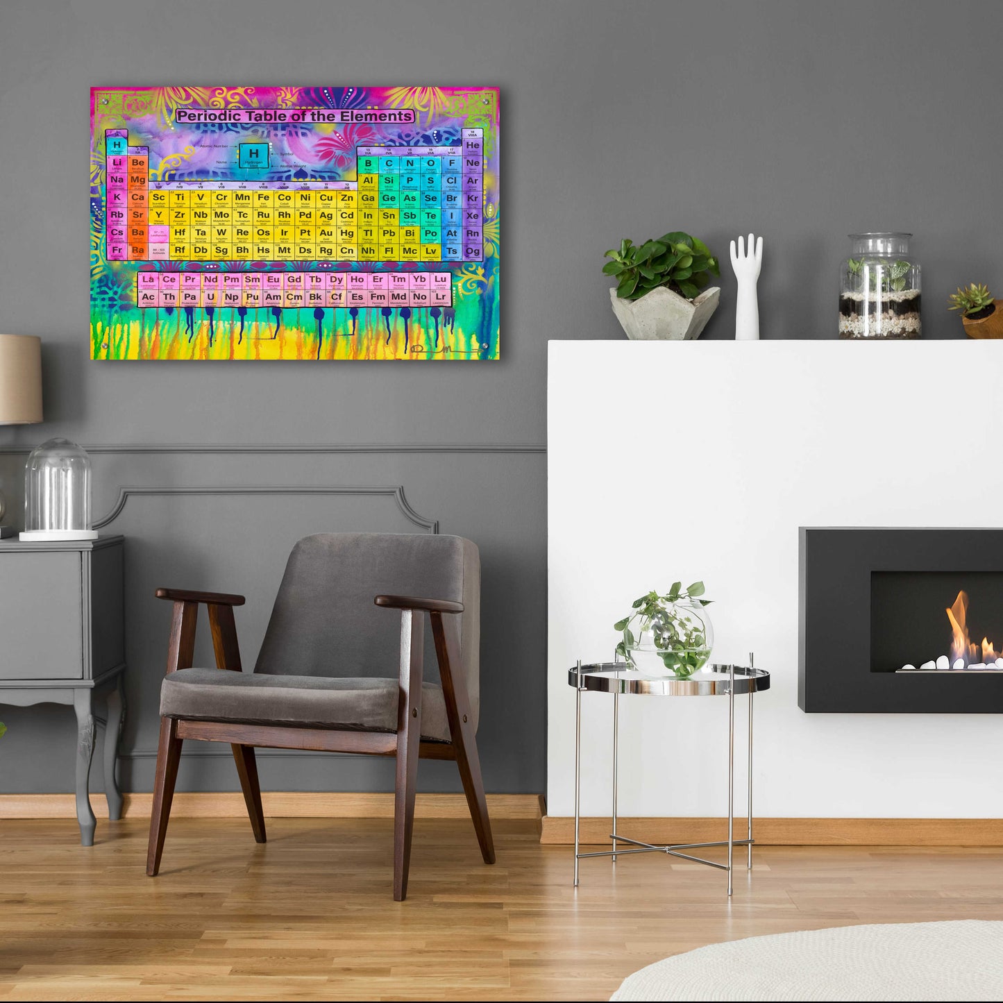 Epic Art 'Periodic Table of the Elements' by Dean Russo, Acrylic Glass Wall Art,36x24