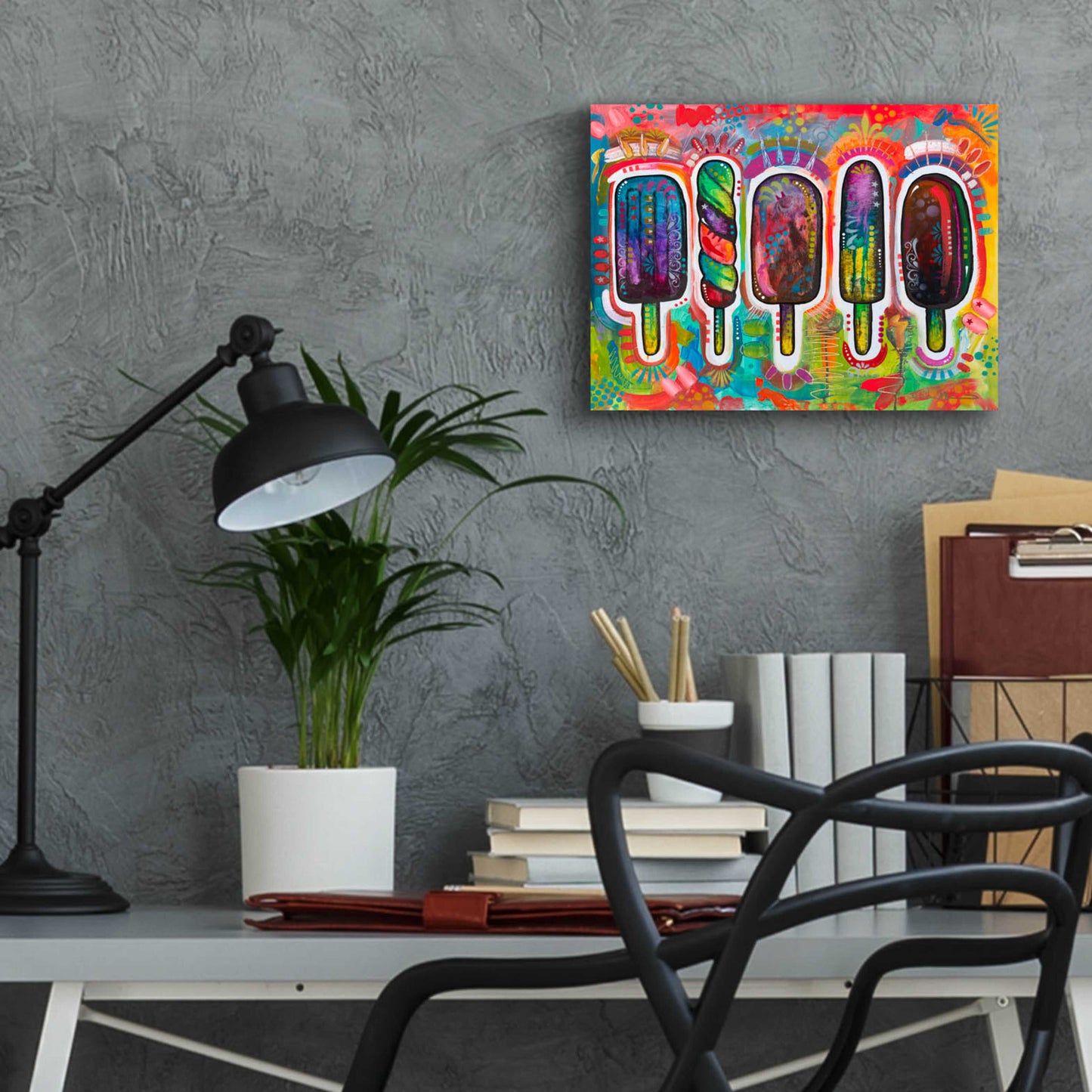 Epic Art 'Ice Pops 1' by Dean Russo, Acrylic Glass Wall Art,16x12