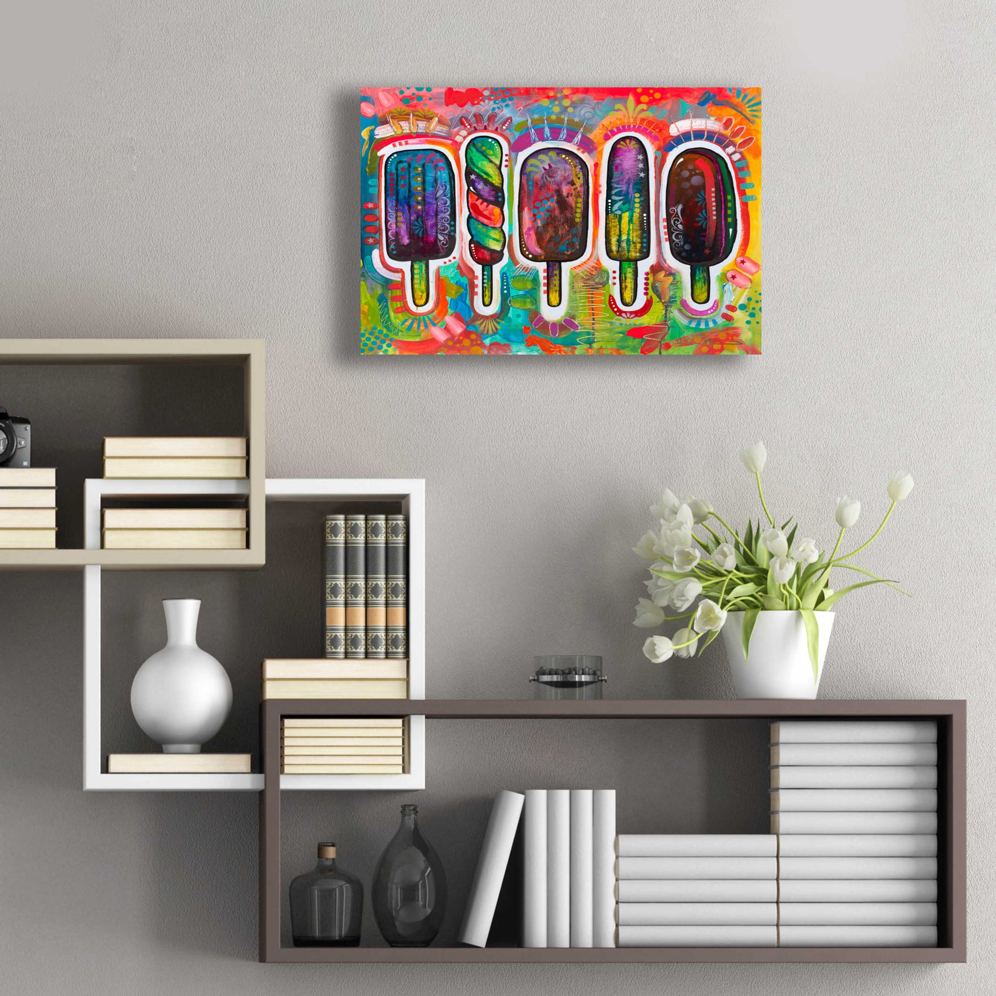 Epic Art 'Ice Pops 1' by Dean Russo, Acrylic Glass Wall Art,24x16