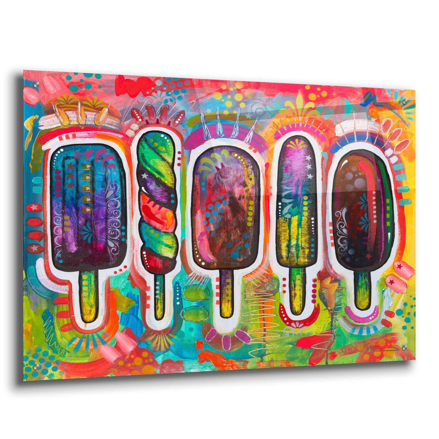 Epic Art 'Ice Pops 1' by Dean Russo, Acrylic Glass Wall Art,36x24