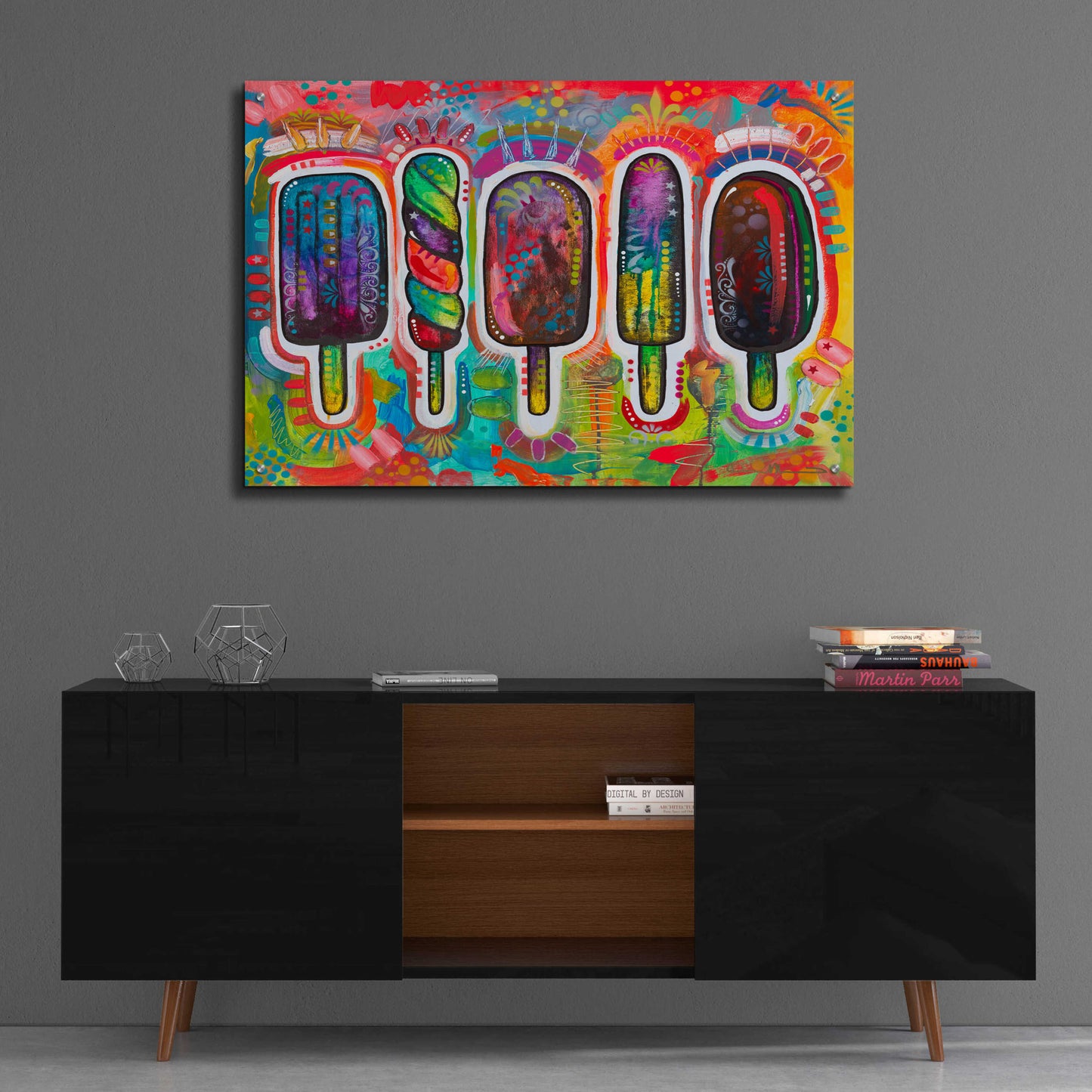 Epic Art 'Ice Pops 1' by Dean Russo, Acrylic Glass Wall Art,36x24