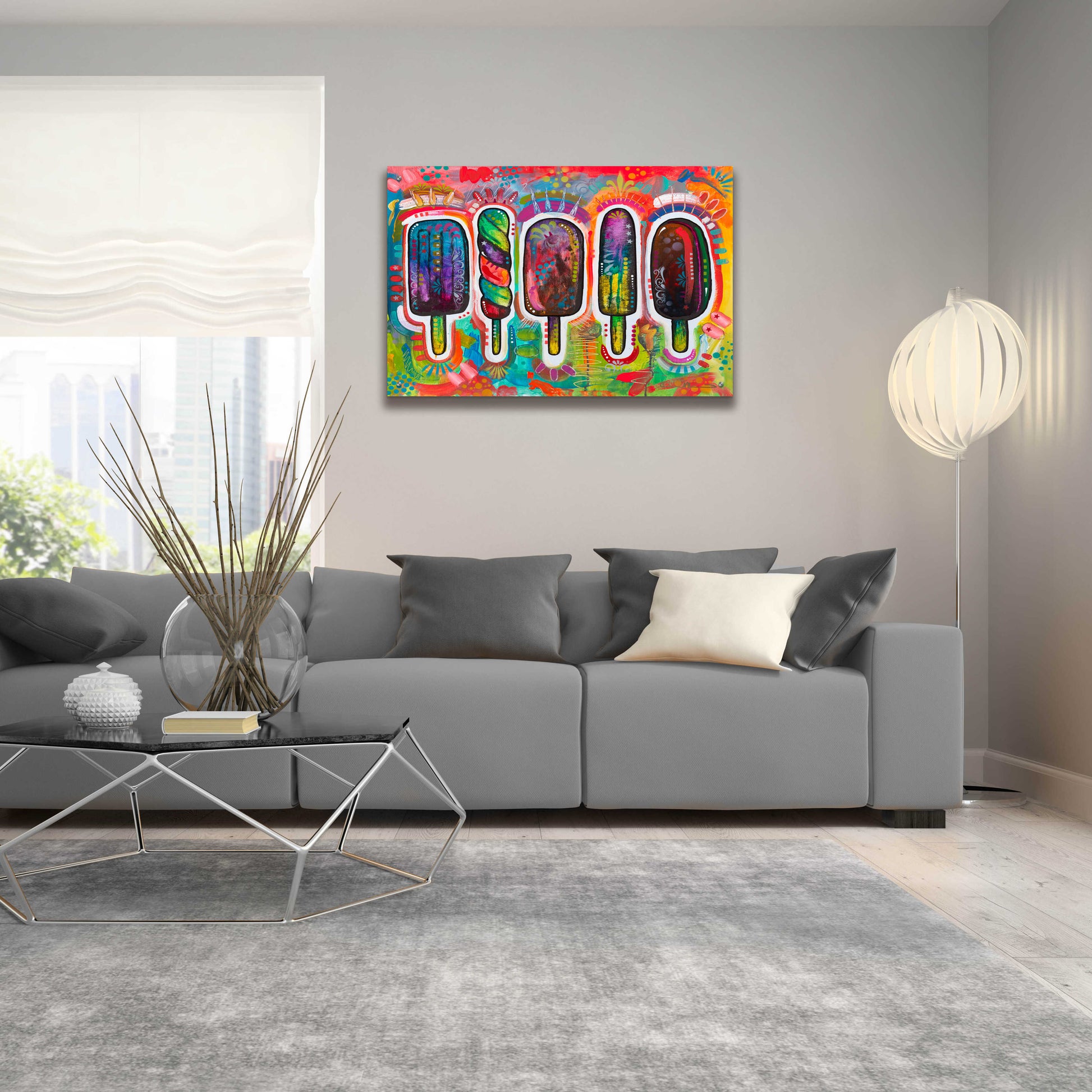 Epic Art 'Ice Pops 1' by Dean Russo, Acrylic Glass Wall Art,36x24