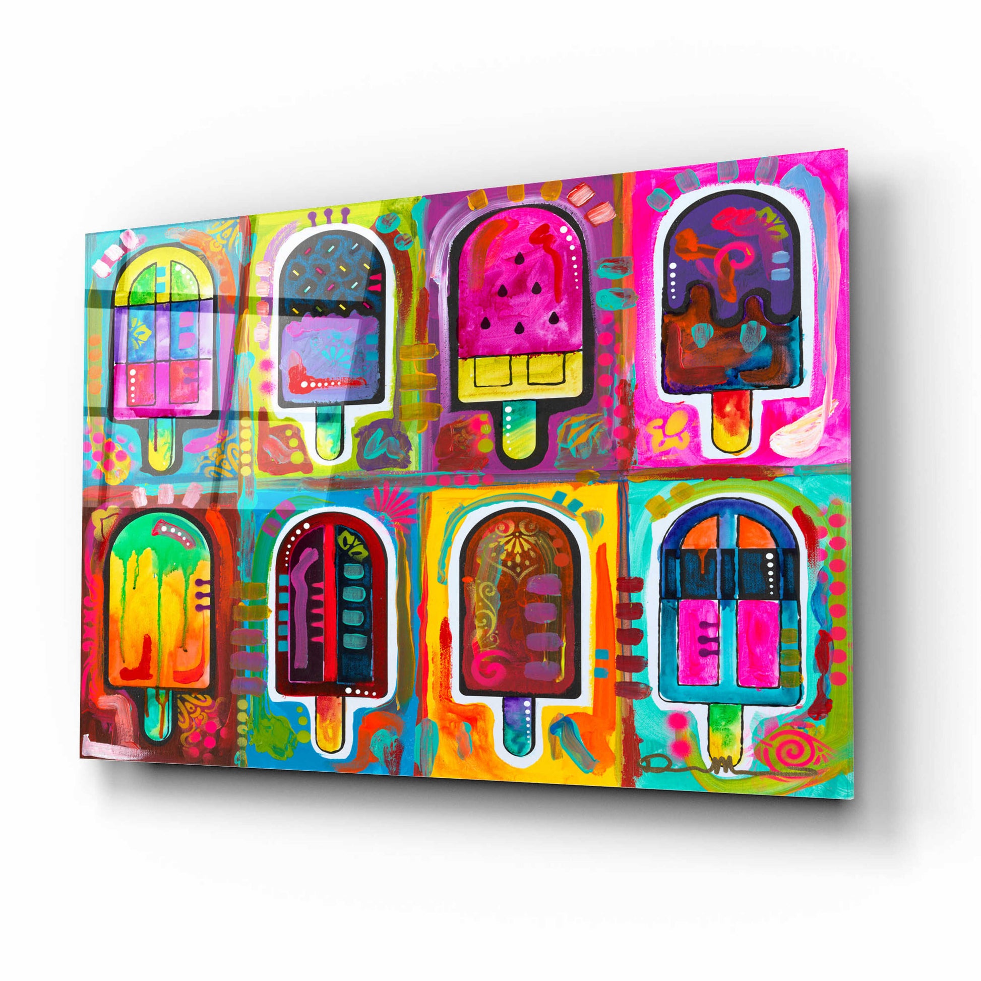 Epic Art 'Ice Pops 2' by Dean Russo, Acrylic Glass Wall Art,16x12