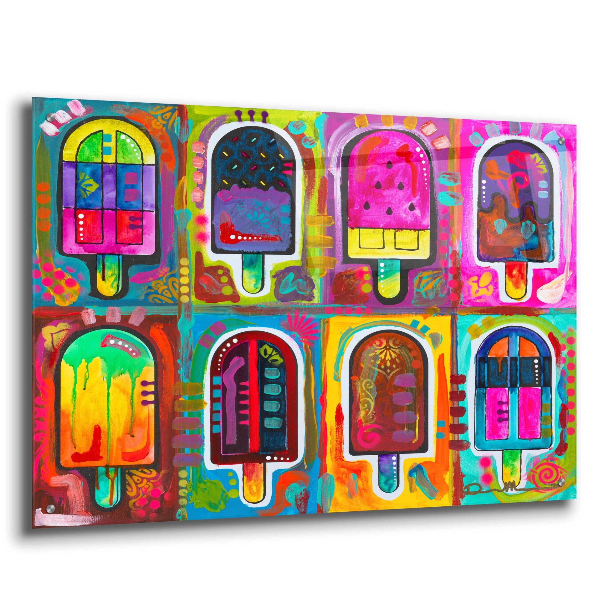 Epic Art 'Ice Pops 2' by Dean Russo, Acrylic Glass Wall Art,36x24