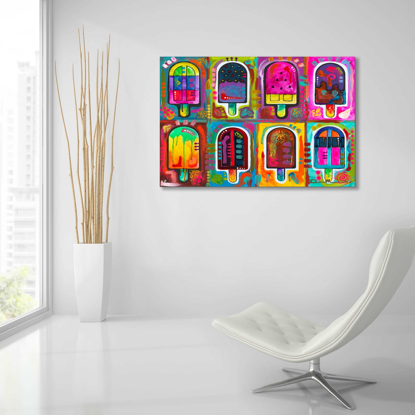 Epic Art 'Ice Pops 2' by Dean Russo, Acrylic Glass Wall Art,36x24