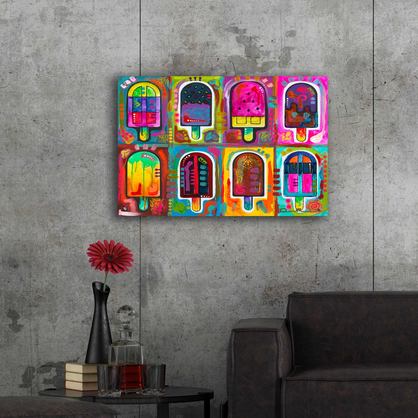 Epic Art 'Ice Pops 2' by Dean Russo, Acrylic Glass Wall Art,36x24