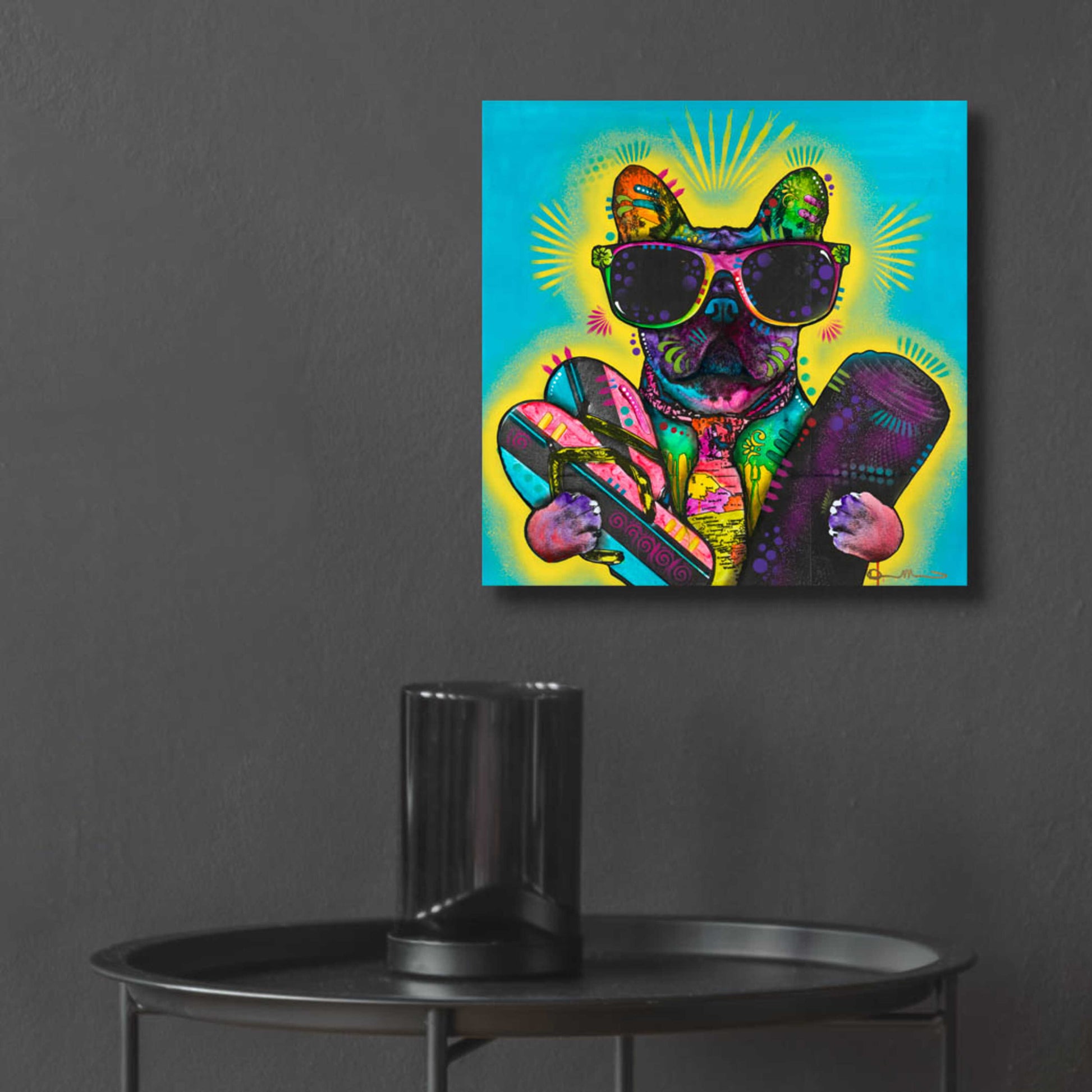 Epic Art 'Cool Pup 1' by Dean Russo, Acrylic Glass Wall Art,12x12