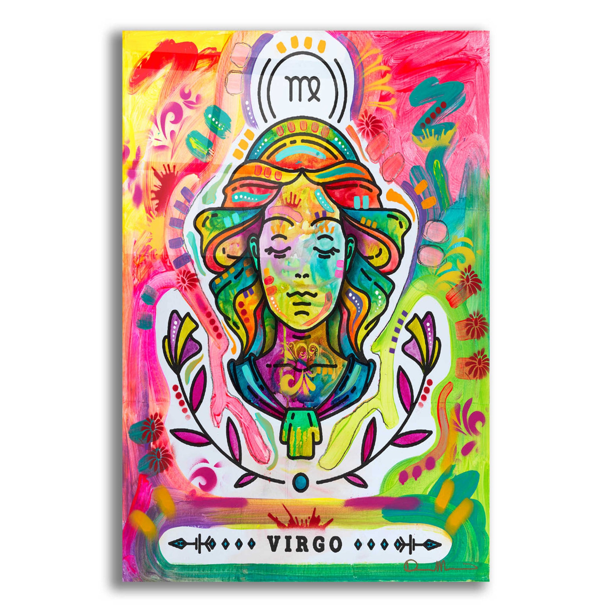 Epic Art 'Virgo' by Dean Russo, Acrylic Glass Wall Art,12x16