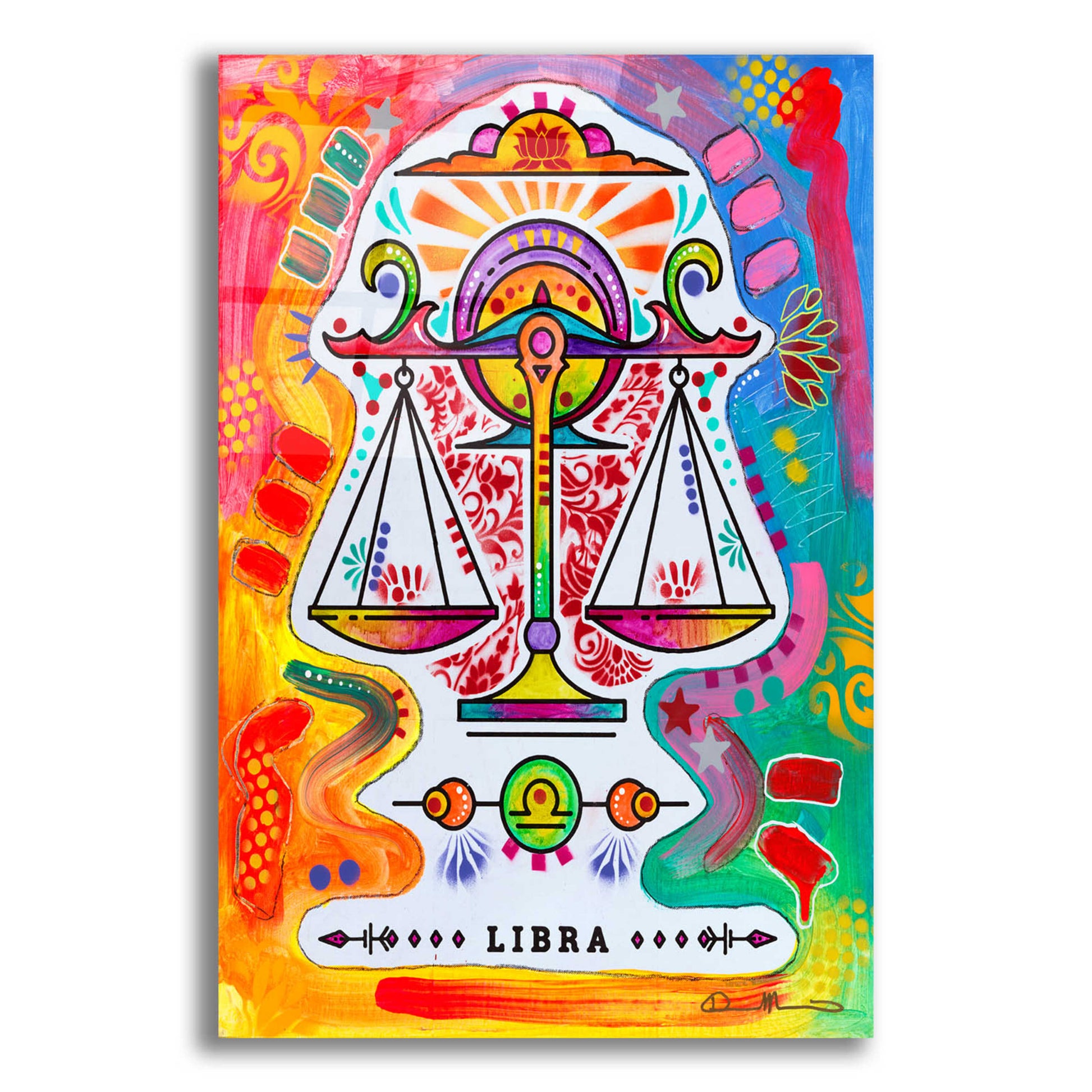 Epic Art 'Libra' by Dean Russo, Acrylic Glass Wall Art,12x16