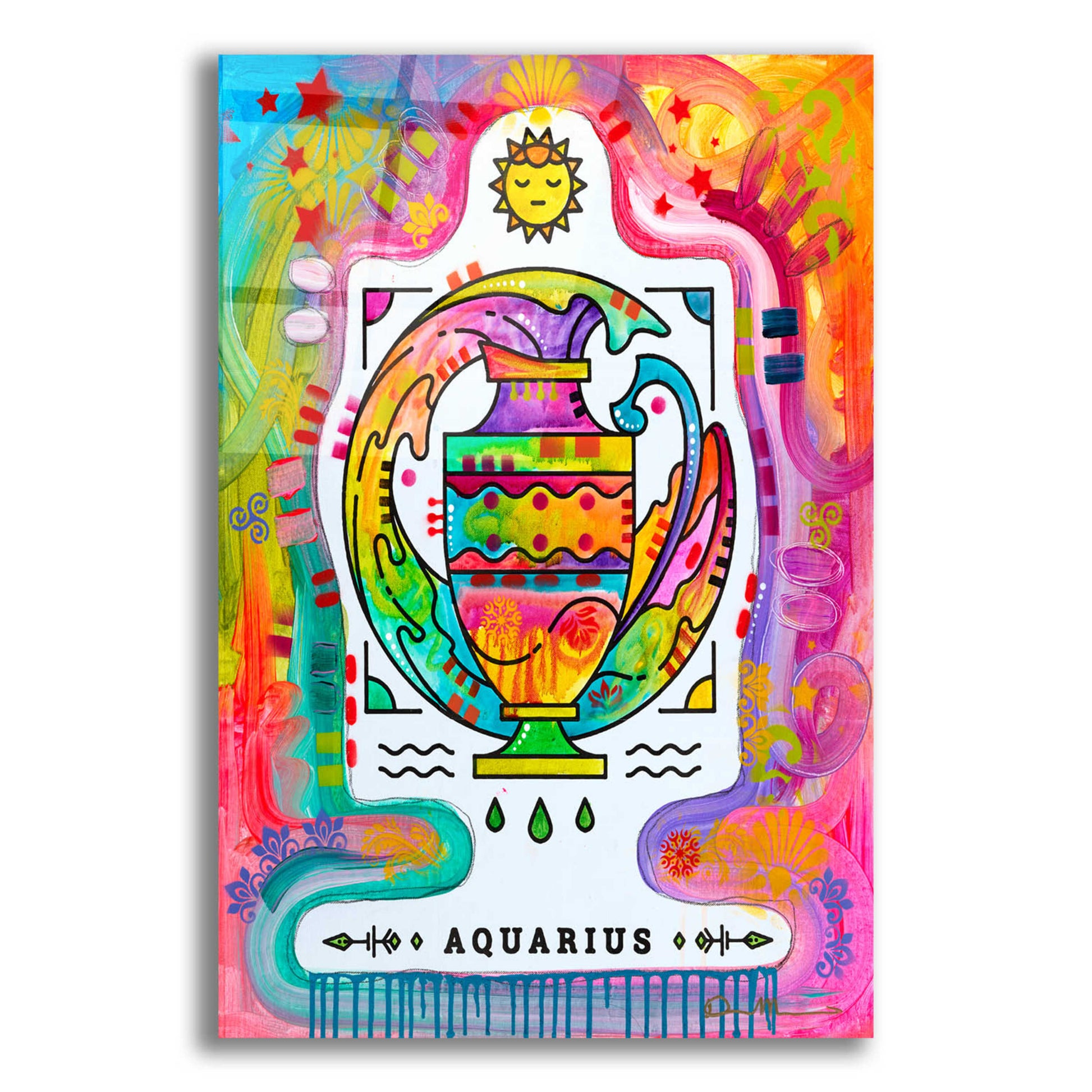 Epic Art 'Aquarius' by Dean Russo, Acrylic Glass Wall Art,12x16