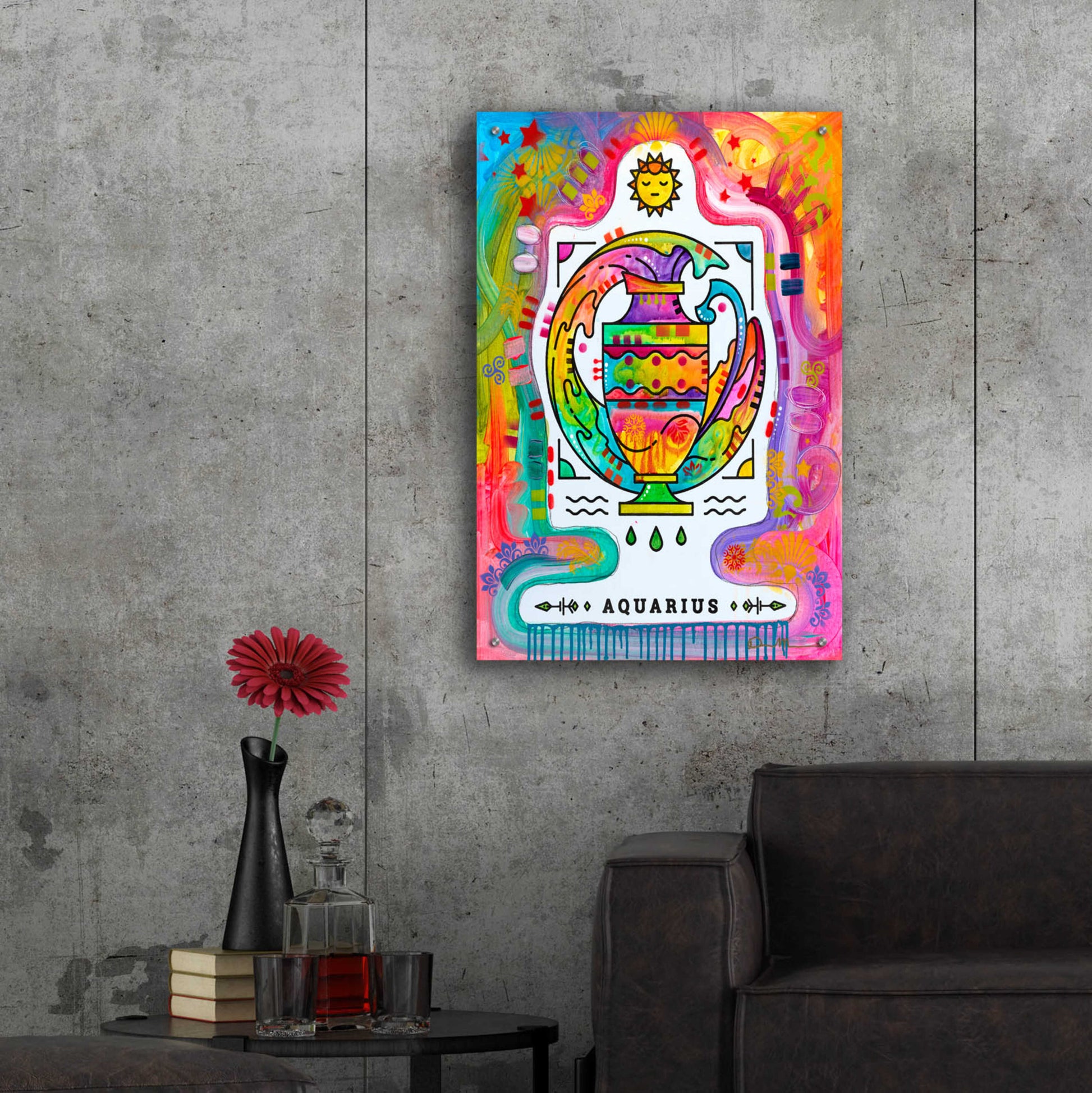 Epic Art 'Aquarius' by Dean Russo, Acrylic Glass Wall Art,24x36