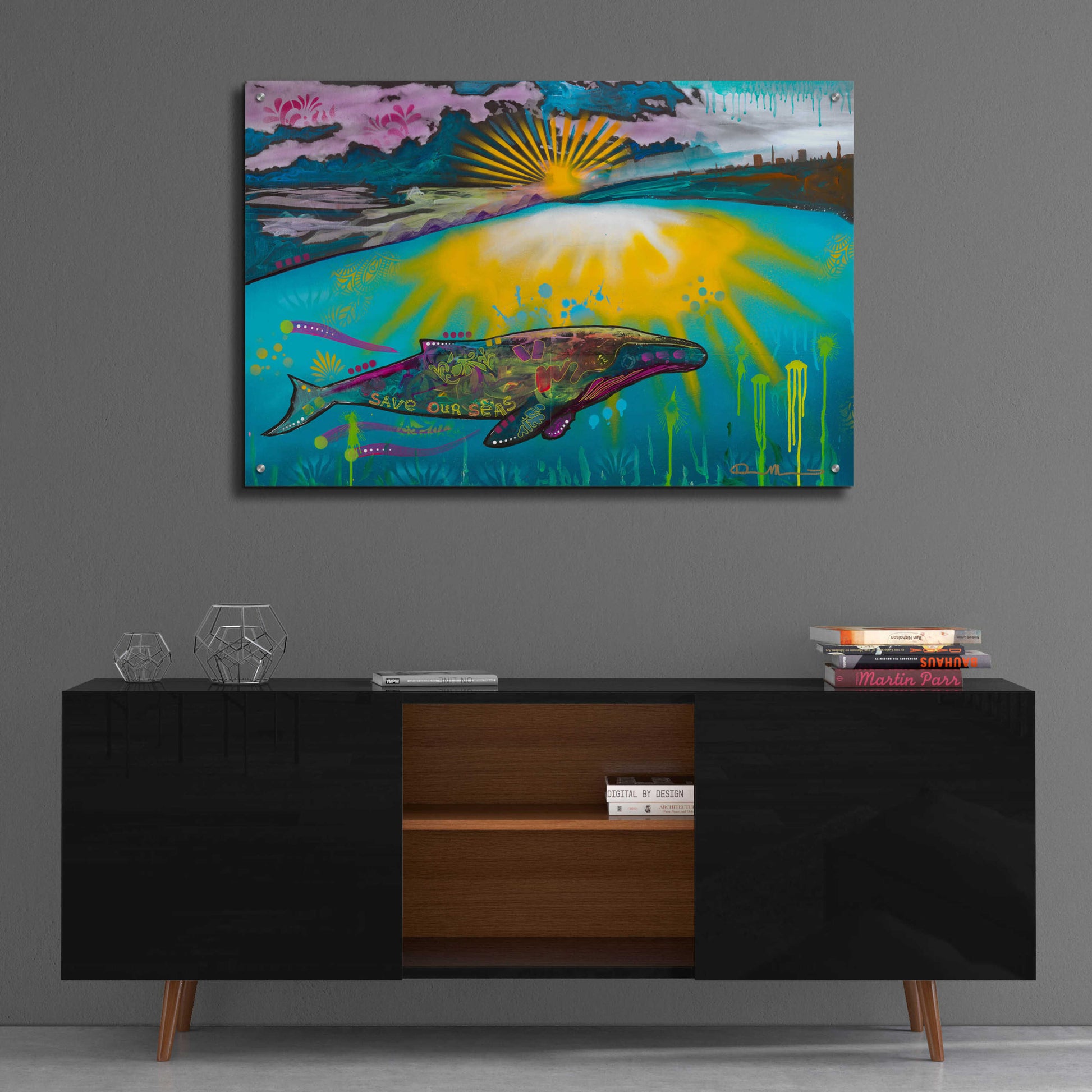 Epic Art 'Save our Seas 2' by Dean Russo, Acrylic Glass Wall Art,36x24