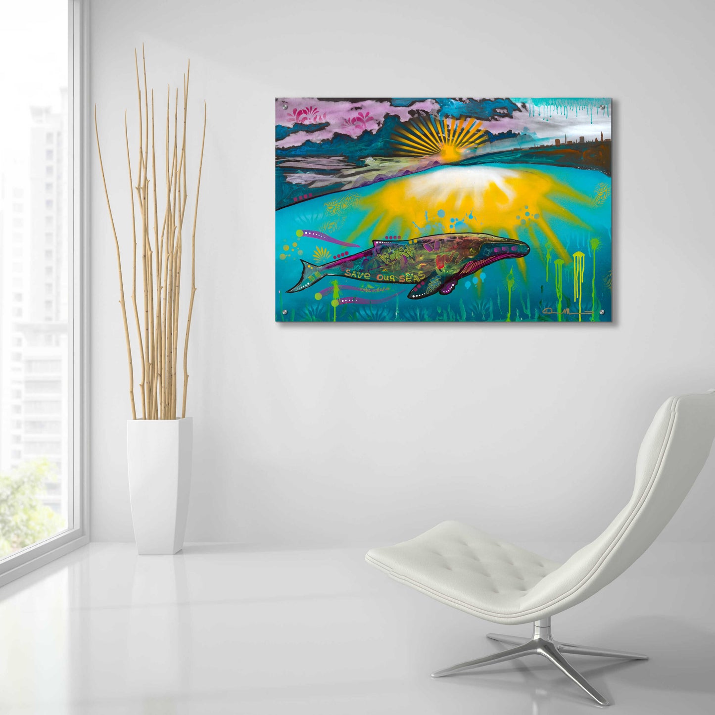 Epic Art 'Save our Seas 2' by Dean Russo, Acrylic Glass Wall Art,36x24