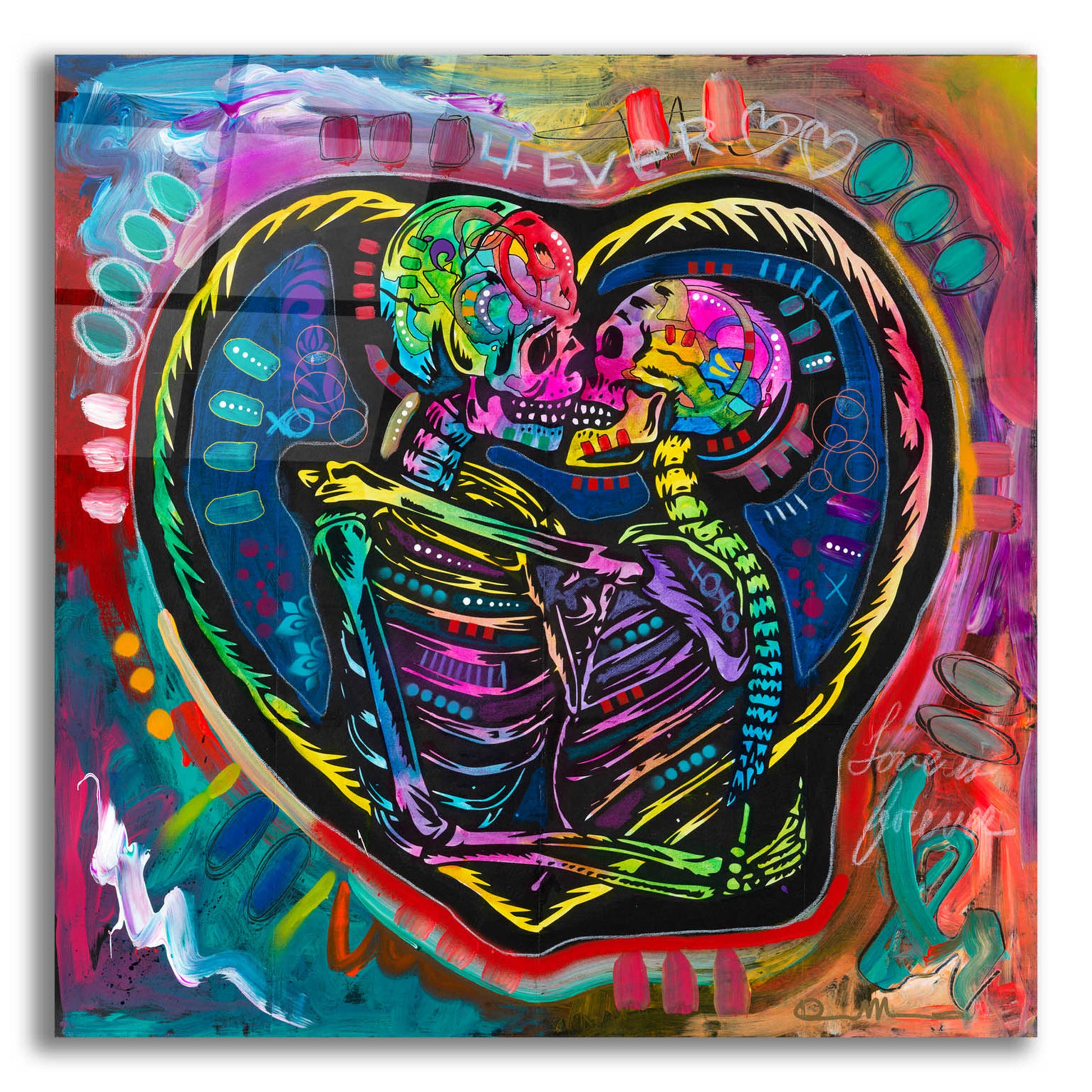 Epic Art '4ever' by Dean Russo, Acrylic Glass Wall Art,12x12