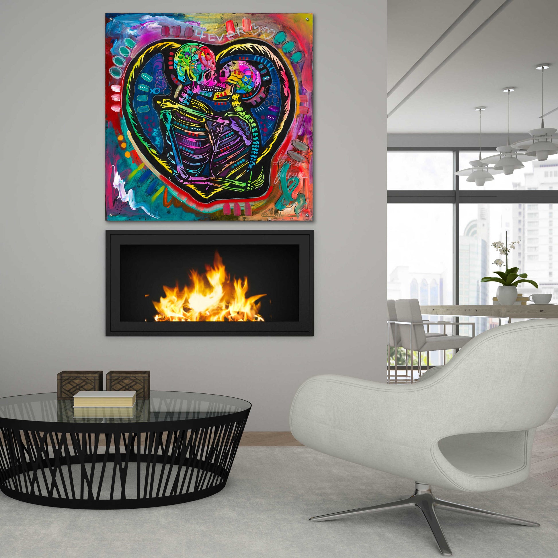 Epic Art '4ever' by Dean Russo, Acrylic Glass Wall Art,36x36