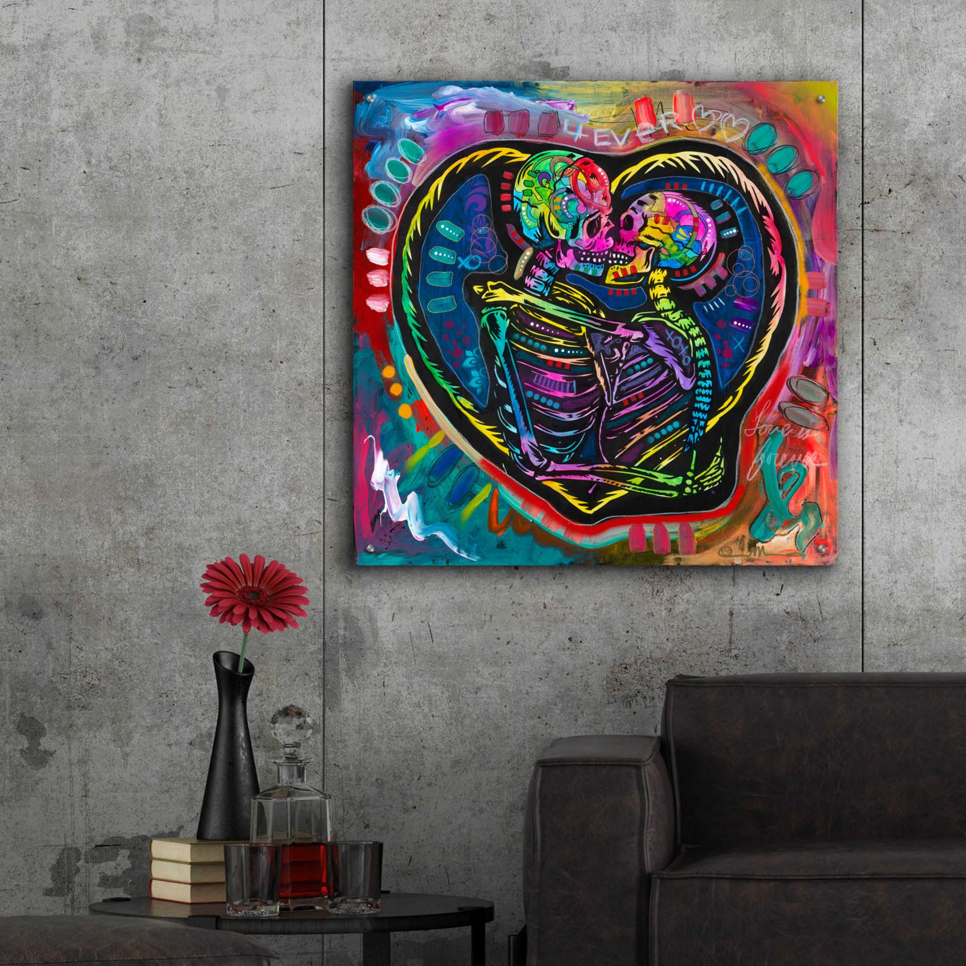 Epic Art '4ever' by Dean Russo, Acrylic Glass Wall Art,36x36