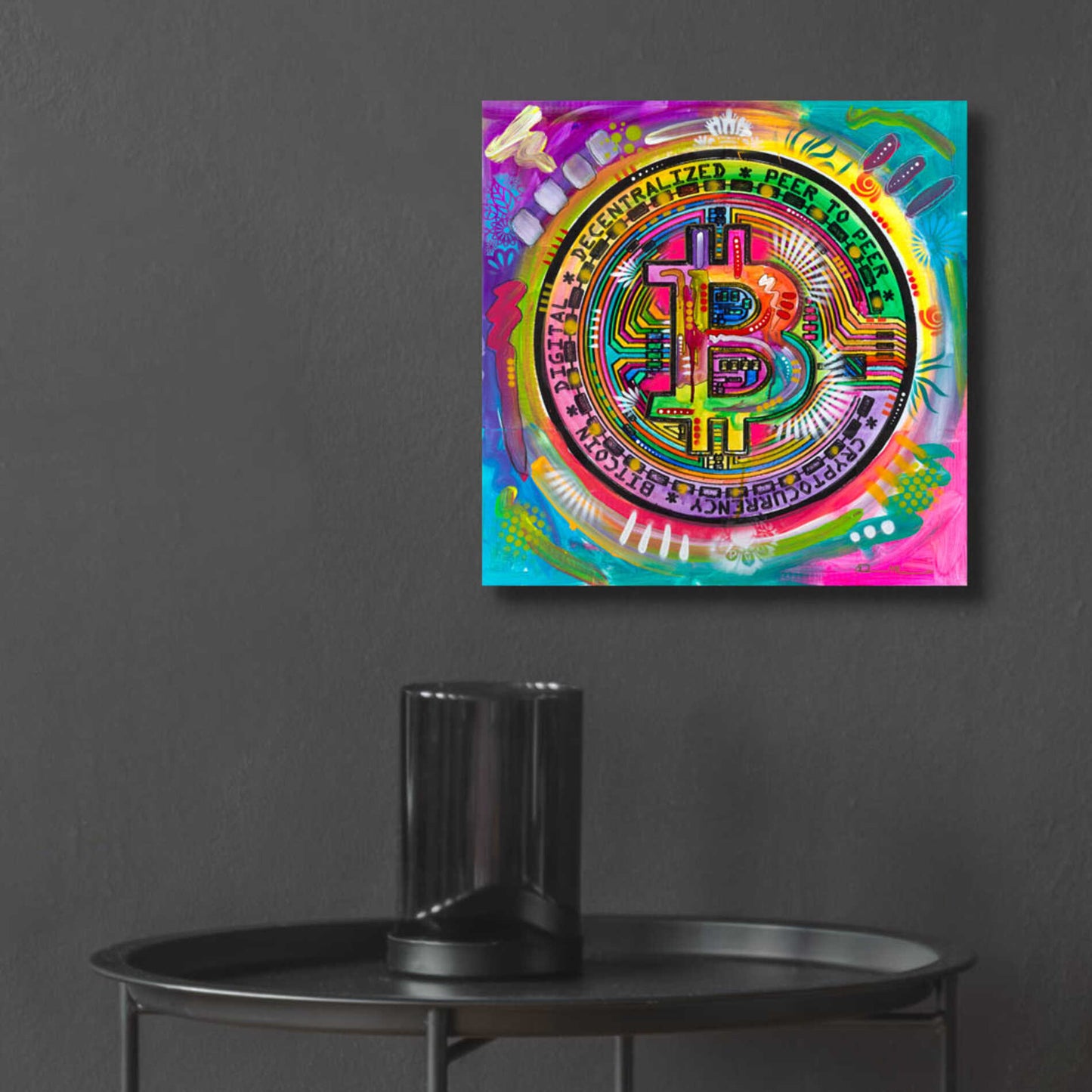 Epic Art 'Bitcoin' by Dean Russo, Acrylic Glass Wall Art,12x12