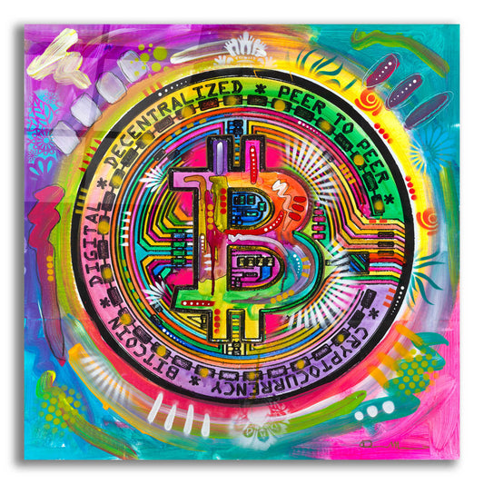 Epic Art 'Bitcoin' by Dean Russo, Acrylic Glass Wall Art