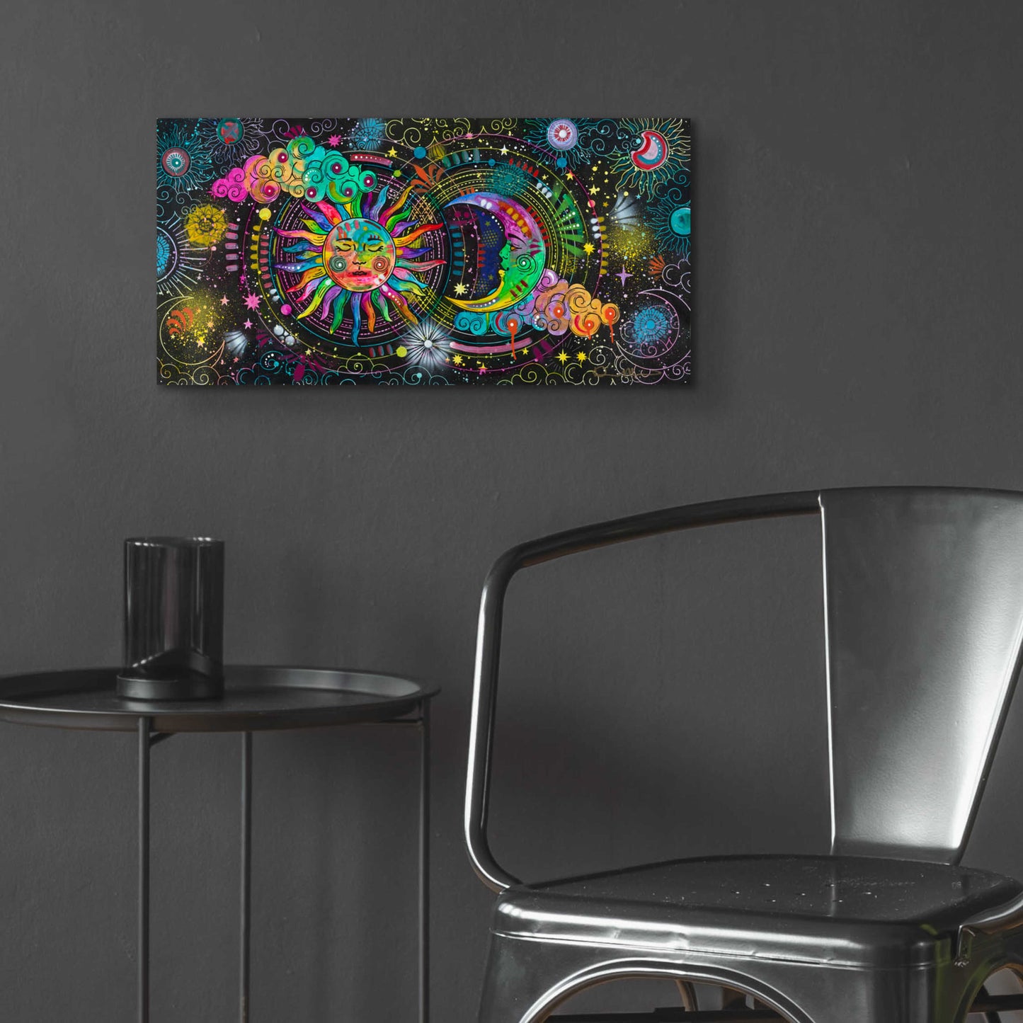 Epic Art 'Cosmos' by Dean Russo, Acrylic Glass Wall Art,24x12