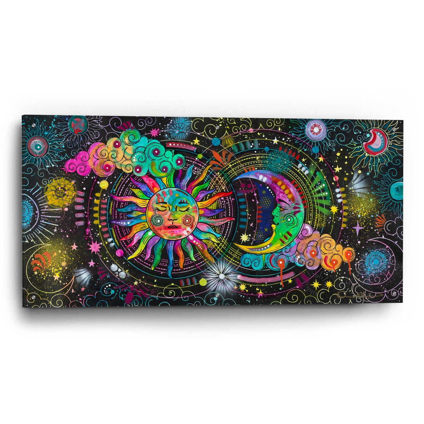 Epic Art 'Cosmos' by Dean Russo, Acrylic Glass Wall Art,48x24