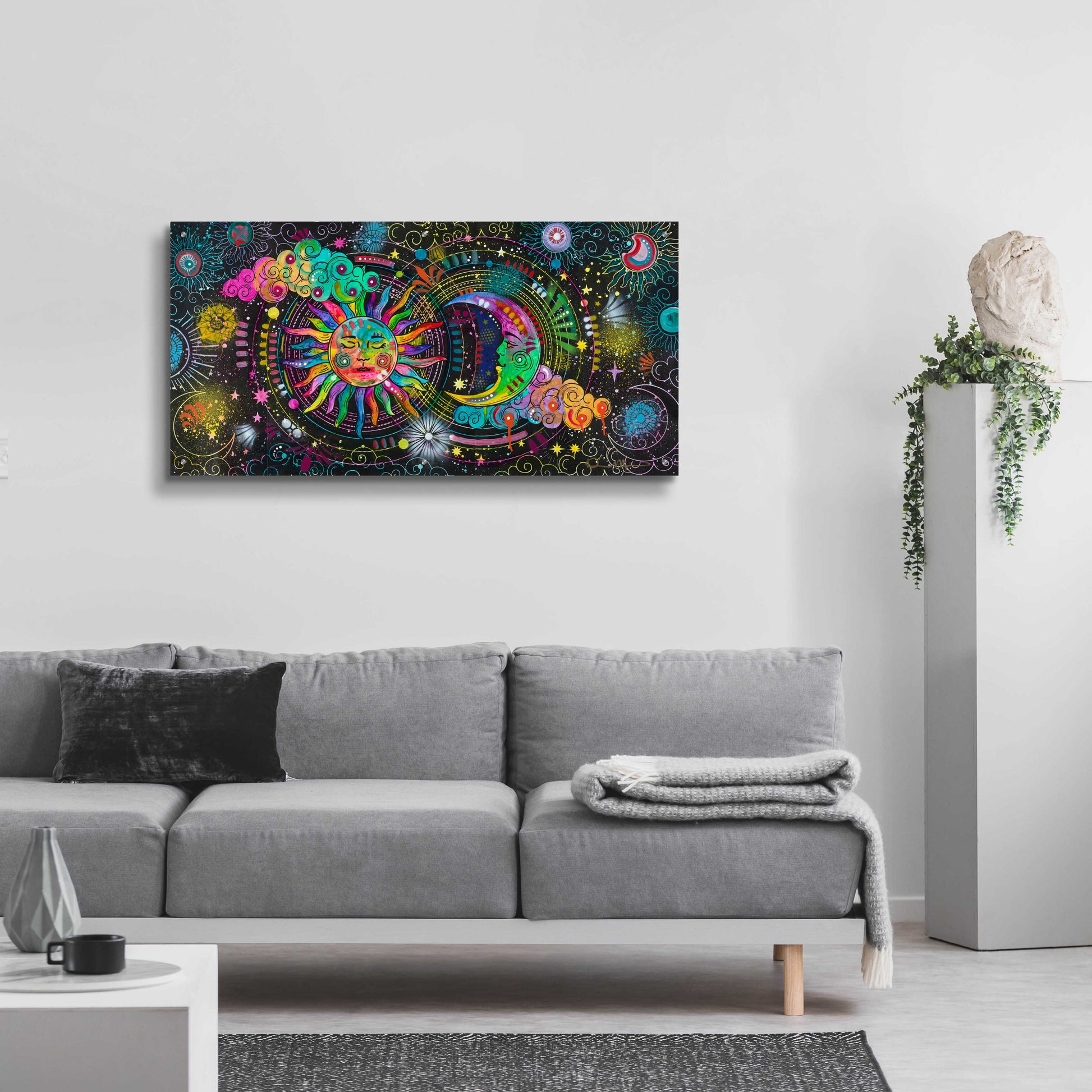 Epic Art 'Cosmos' by Dean Russo, Acrylic Glass Wall Art,48x24