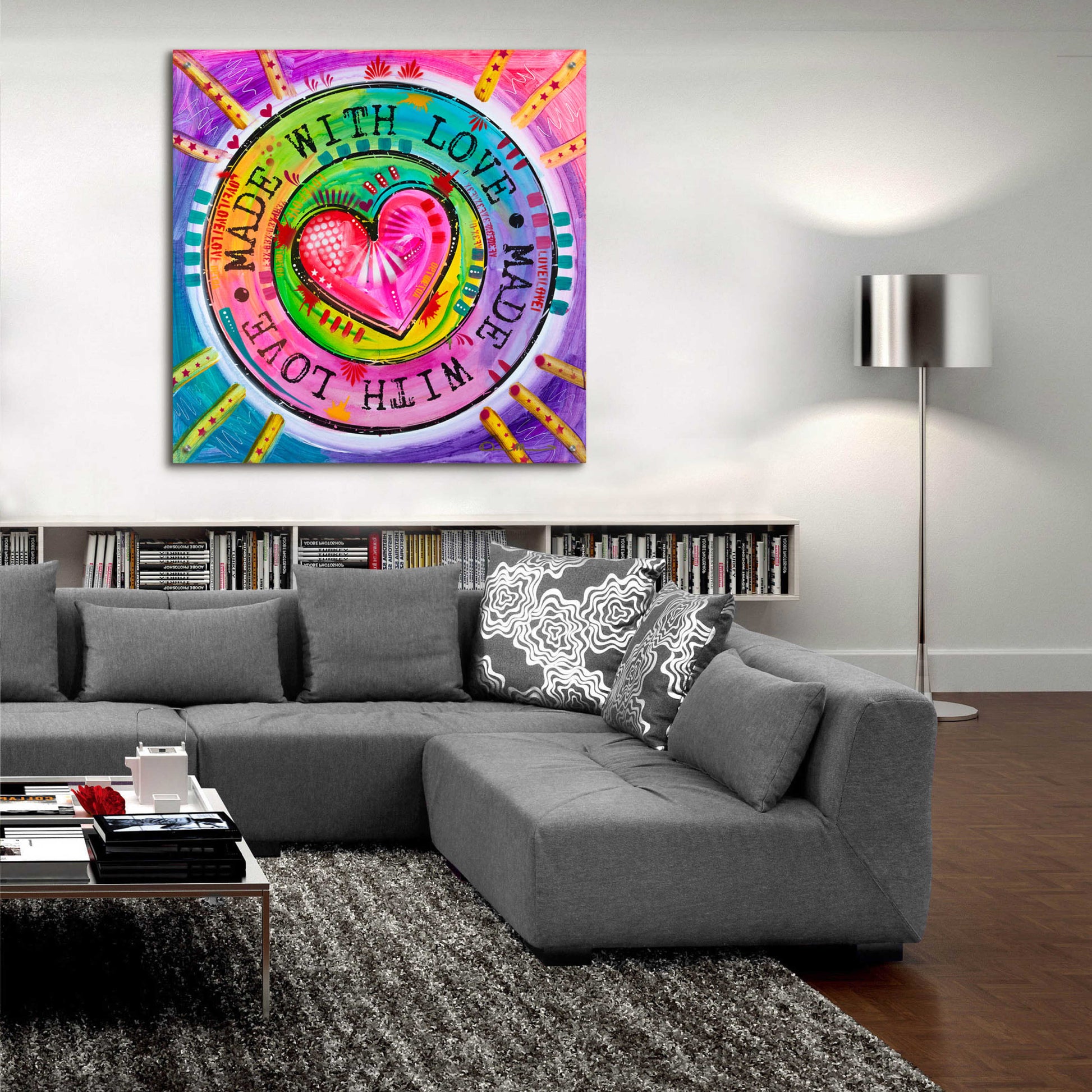 Epic Art 'Made with Love' by Dean Russo, Acrylic Glass Wall Art,36x36