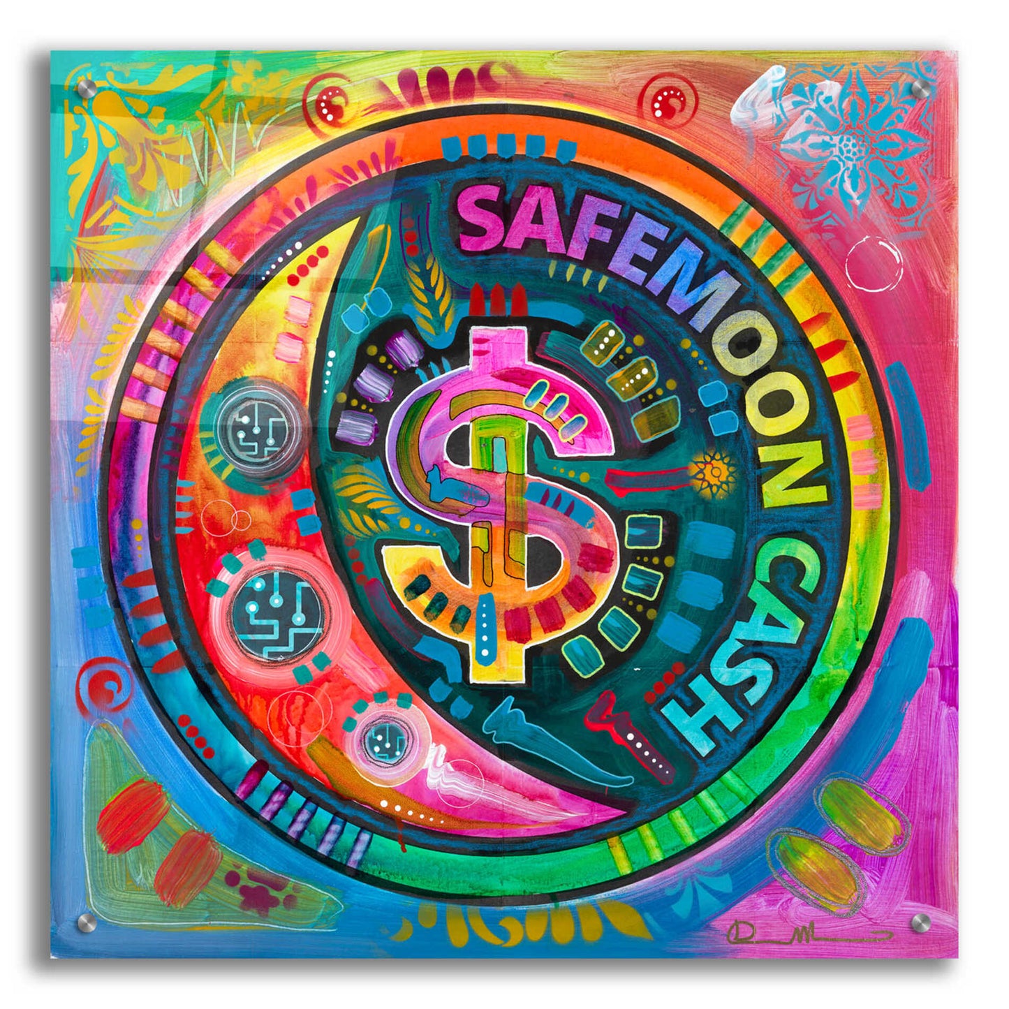 Epic Art 'Safemoon Cash' by Dean Russo, Acrylic Glass Wall Art,24x24