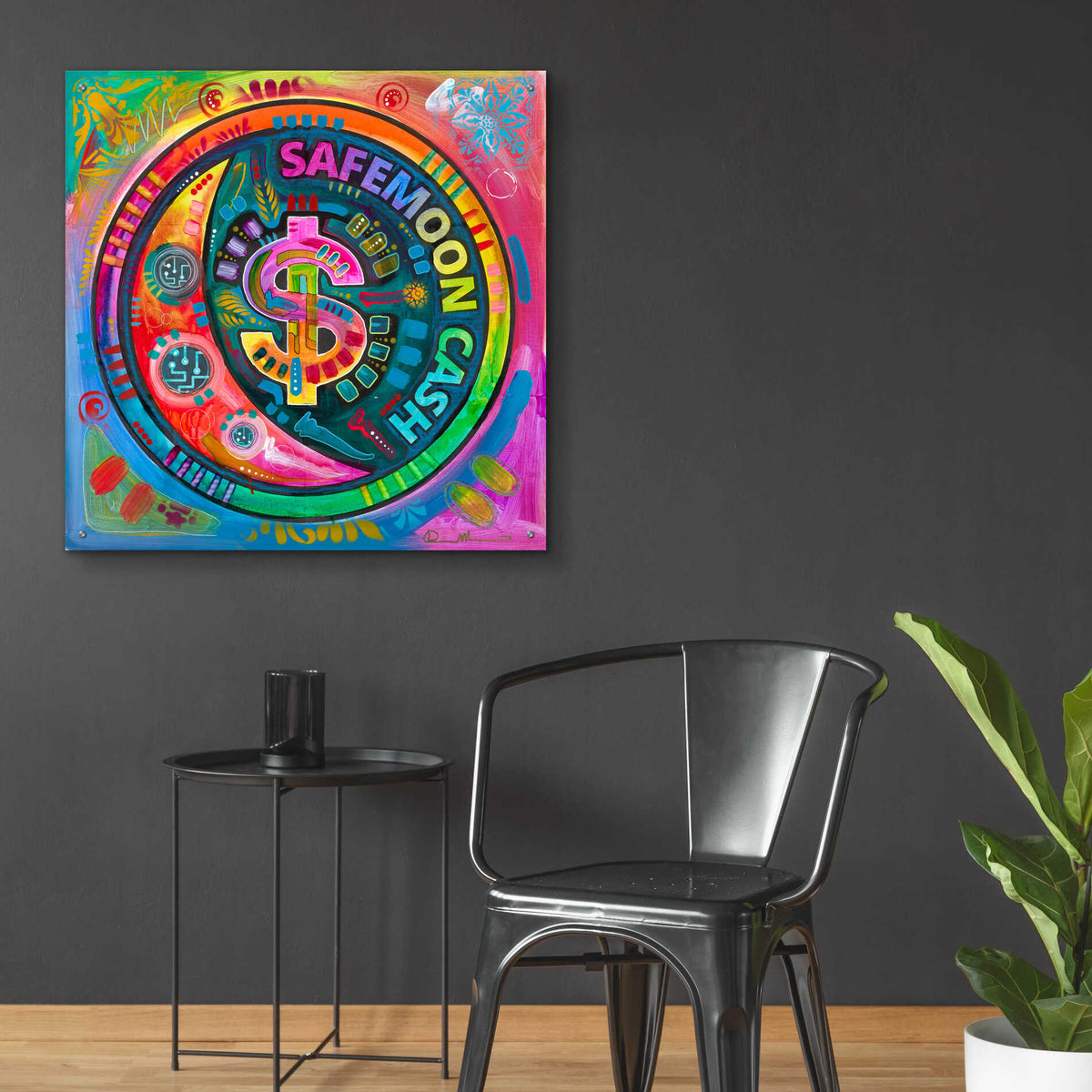 Epic Art 'Safemoon Cash' by Dean Russo, Acrylic Glass Wall Art,36x36