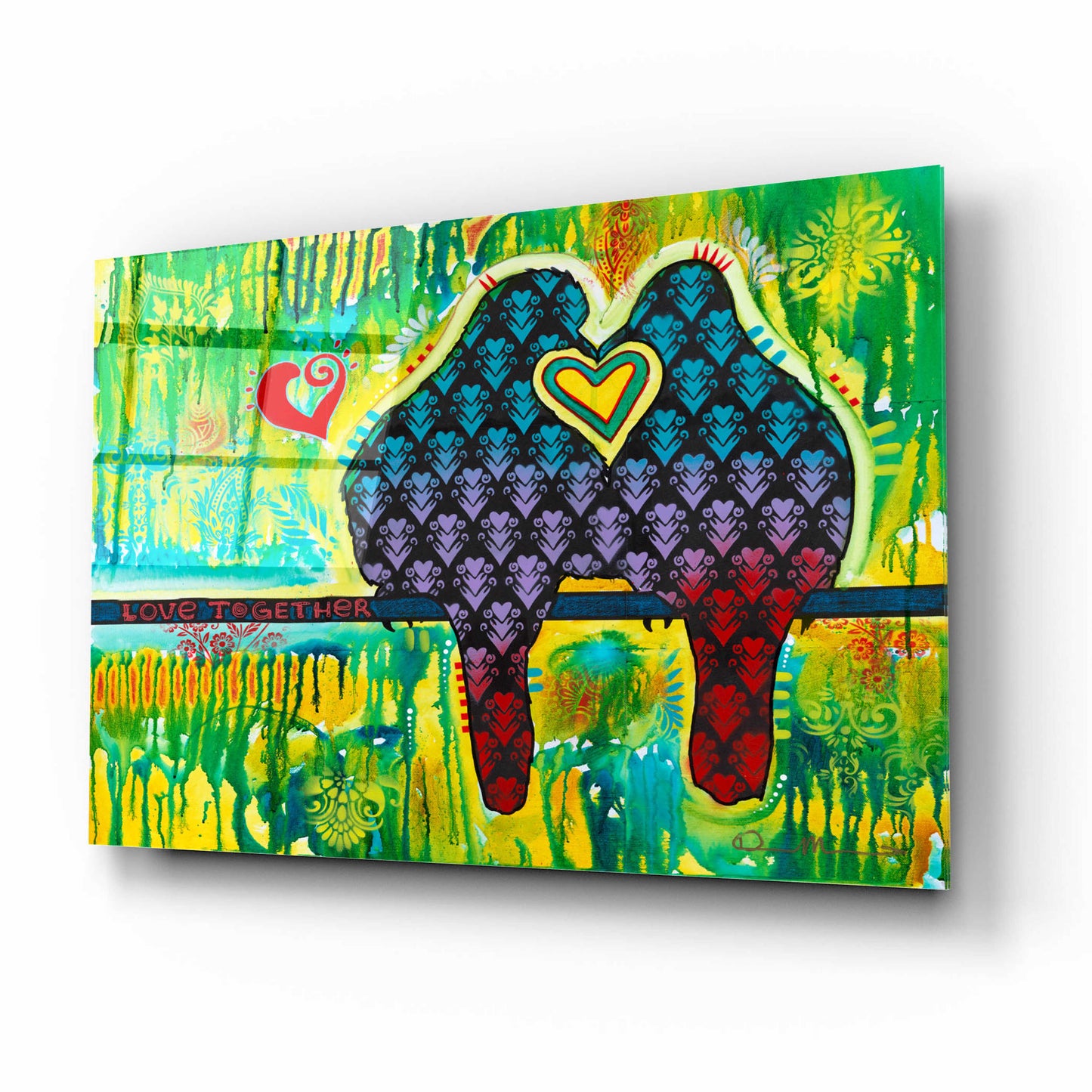 Epic Art 'Love Together' by Dean Russo, Acrylic Glass Wall Art,16x12