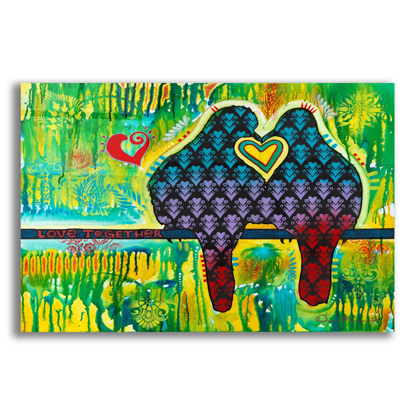 Epic Art 'Love Together' by Dean Russo, Acrylic Glass Wall Art,16x12