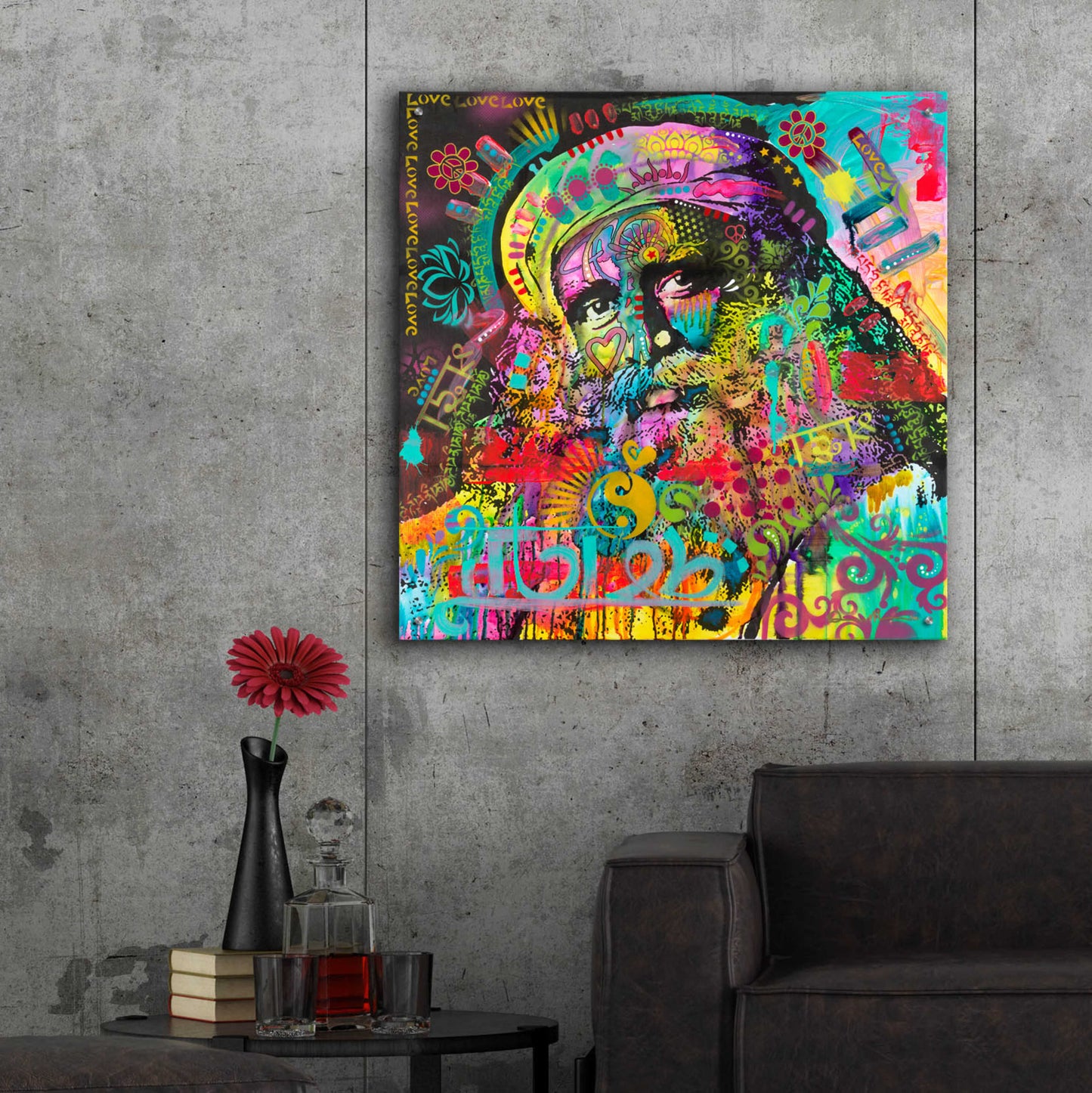 Epic Art 'Sadhguru' by Dean Russo, Acrylic Glass Wall Art,36x36