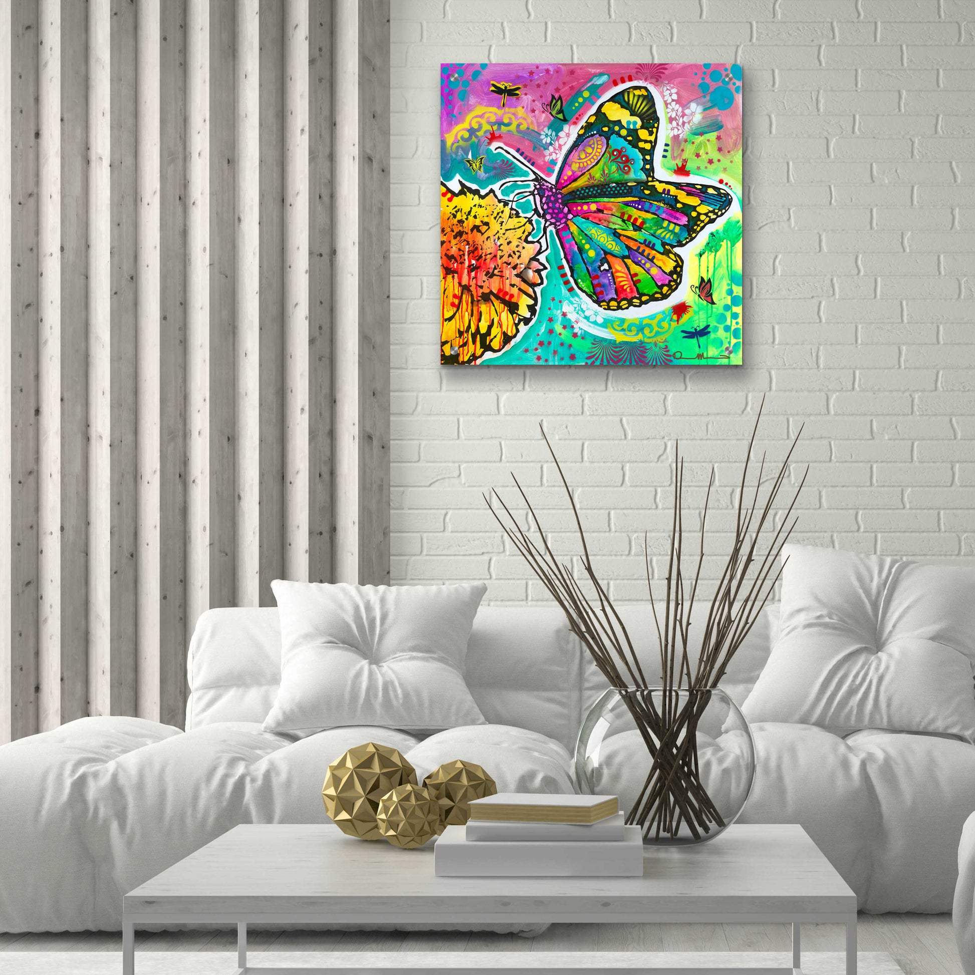 Epic Art 'Dandyfly' by Dean Russo, Acrylic Glass Wall Art,24x24