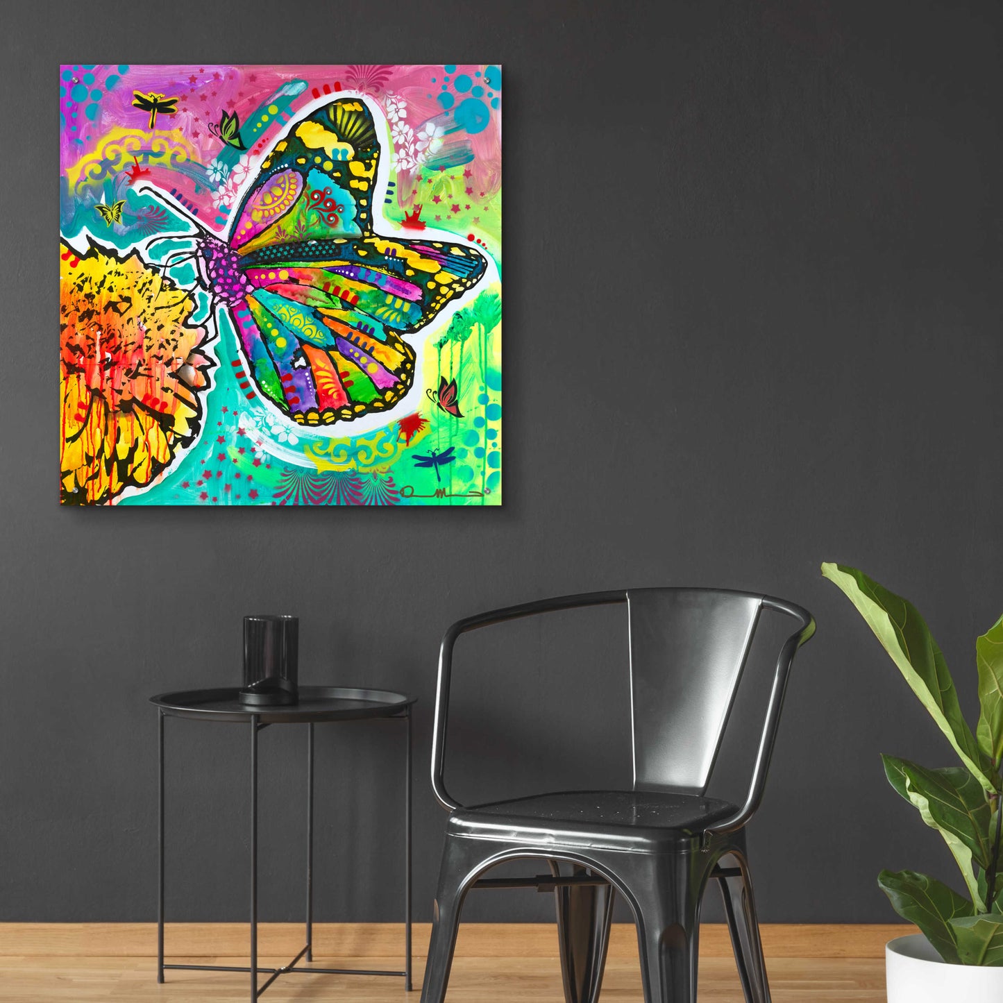 Epic Art 'Dandyfly' by Dean Russo, Acrylic Glass Wall Art,36x36