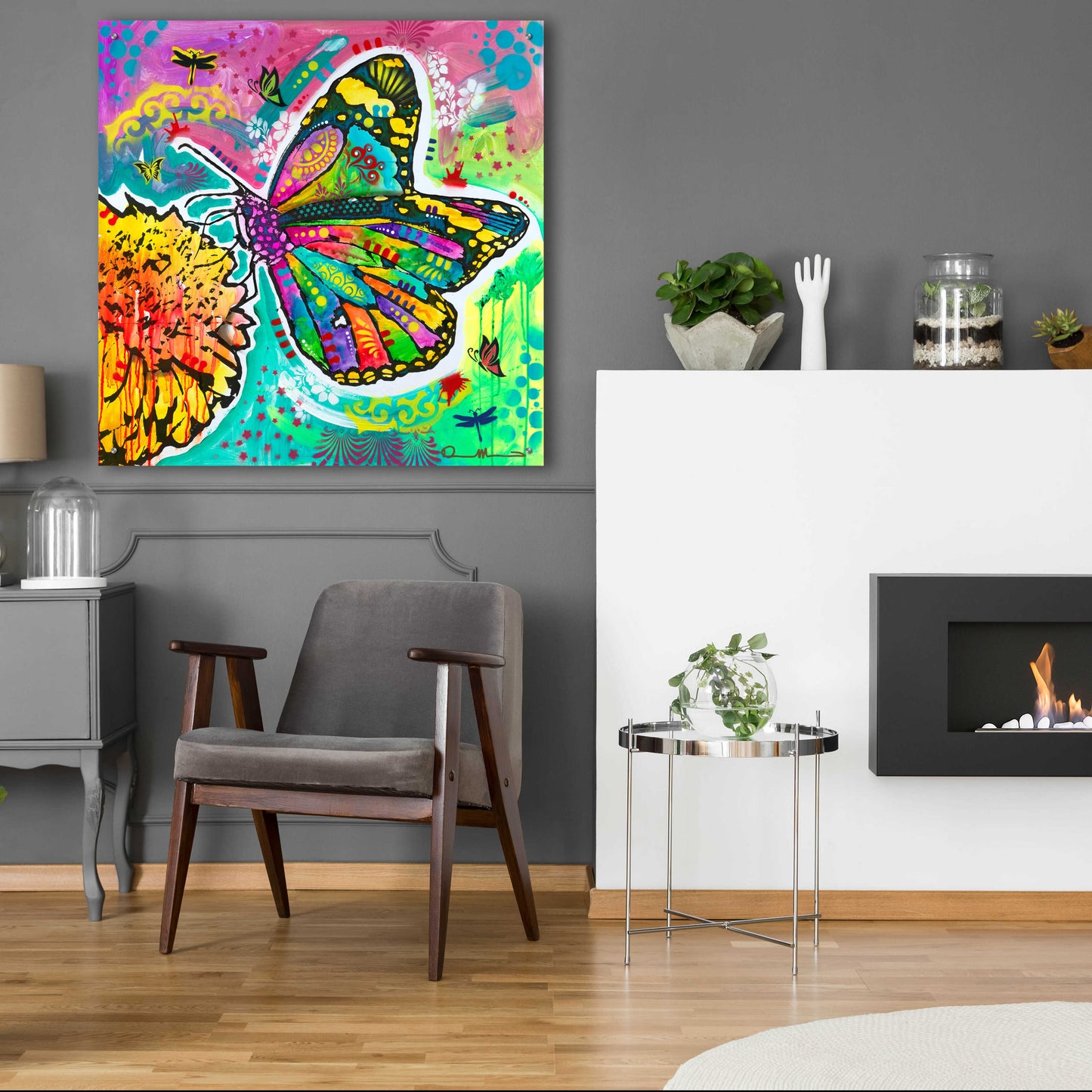 Epic Art 'Dandyfly' by Dean Russo, Acrylic Glass Wall Art,36x36