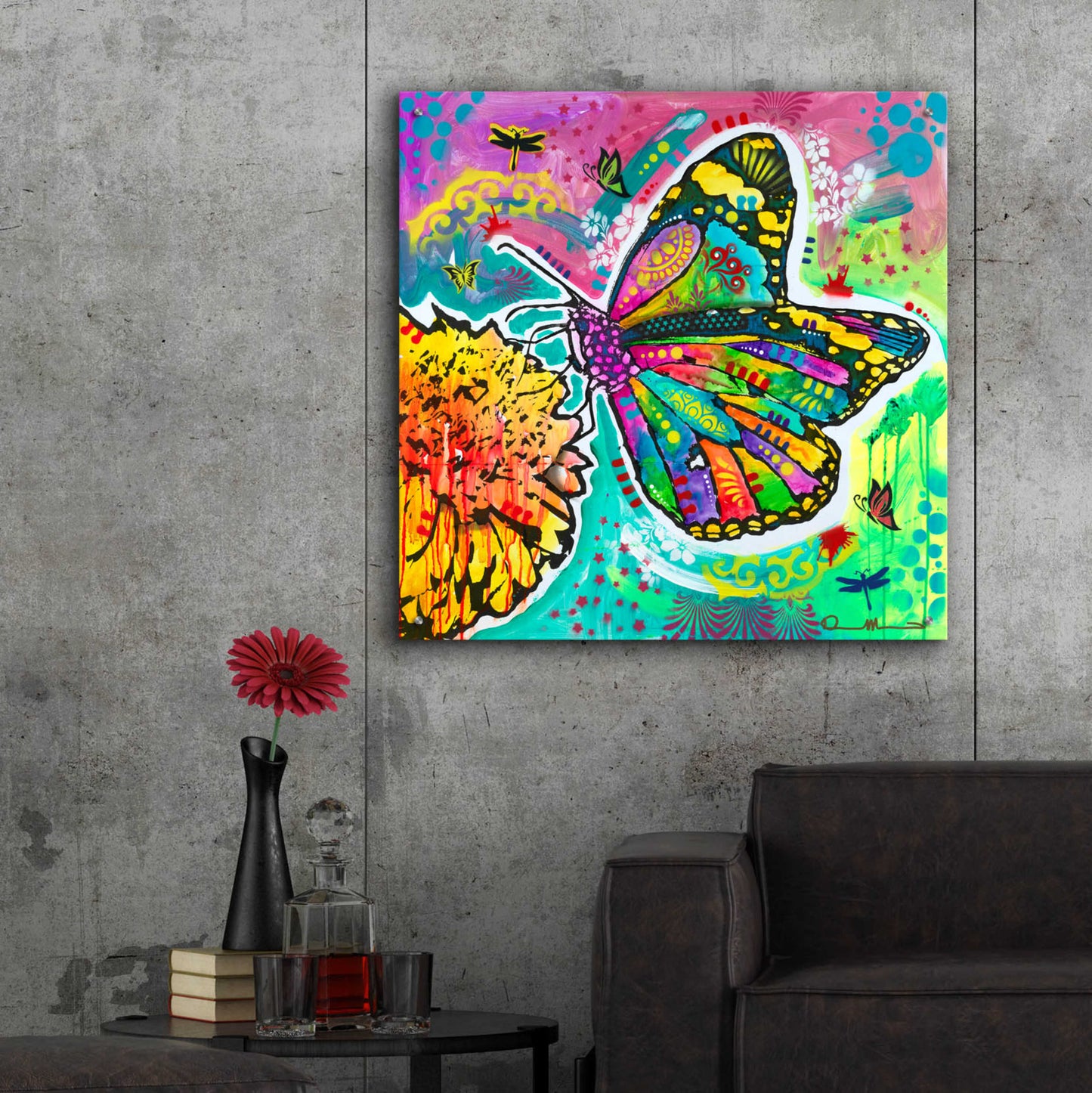 Epic Art 'Dandyfly' by Dean Russo, Acrylic Glass Wall Art,36x36